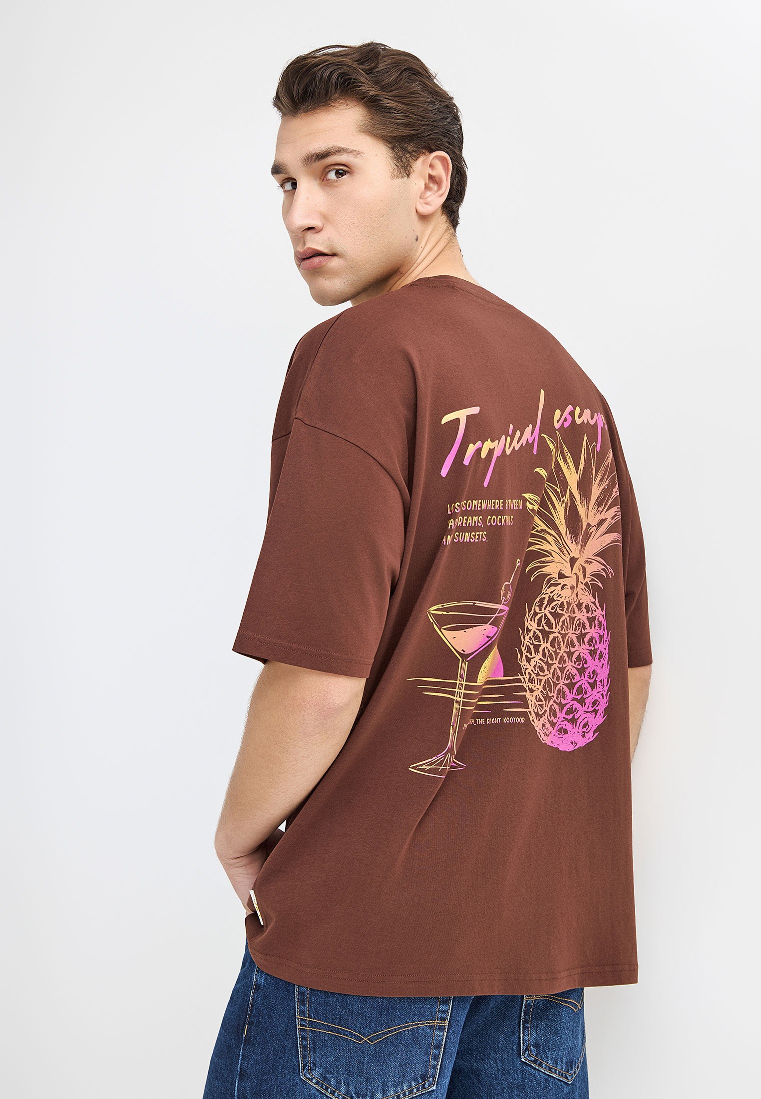 Ανδρικό βαμβακερό t-shirt με τύπωμα