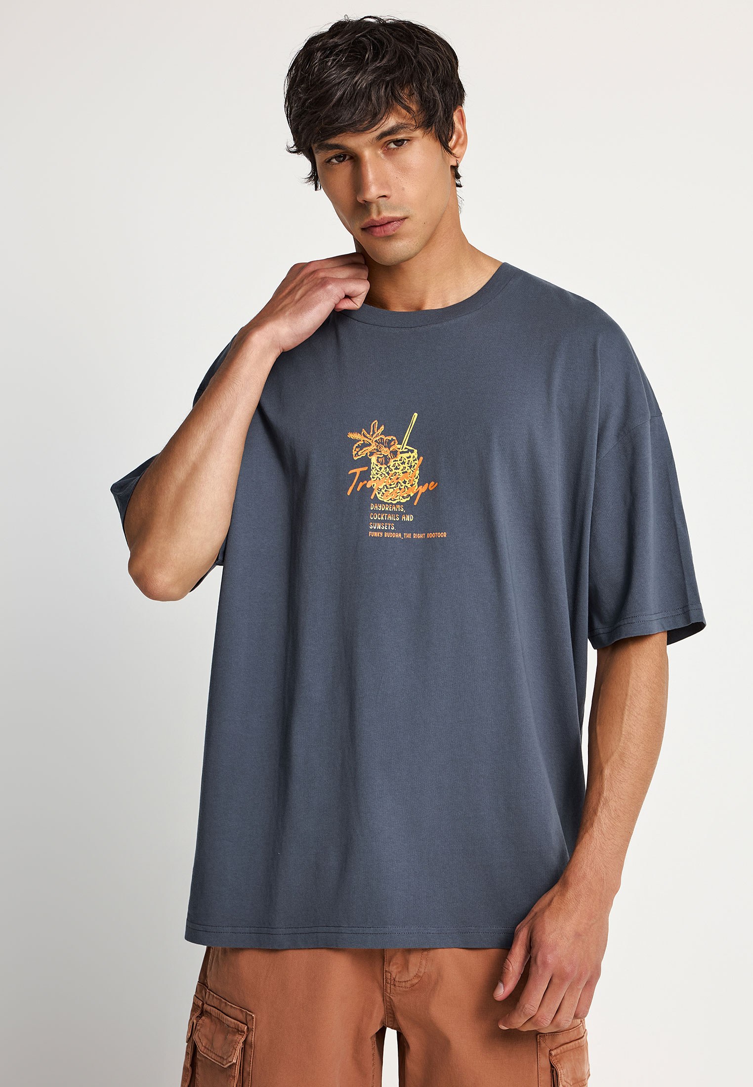 Ανδρικό βαμβακερό t-shirt με τύπωμα