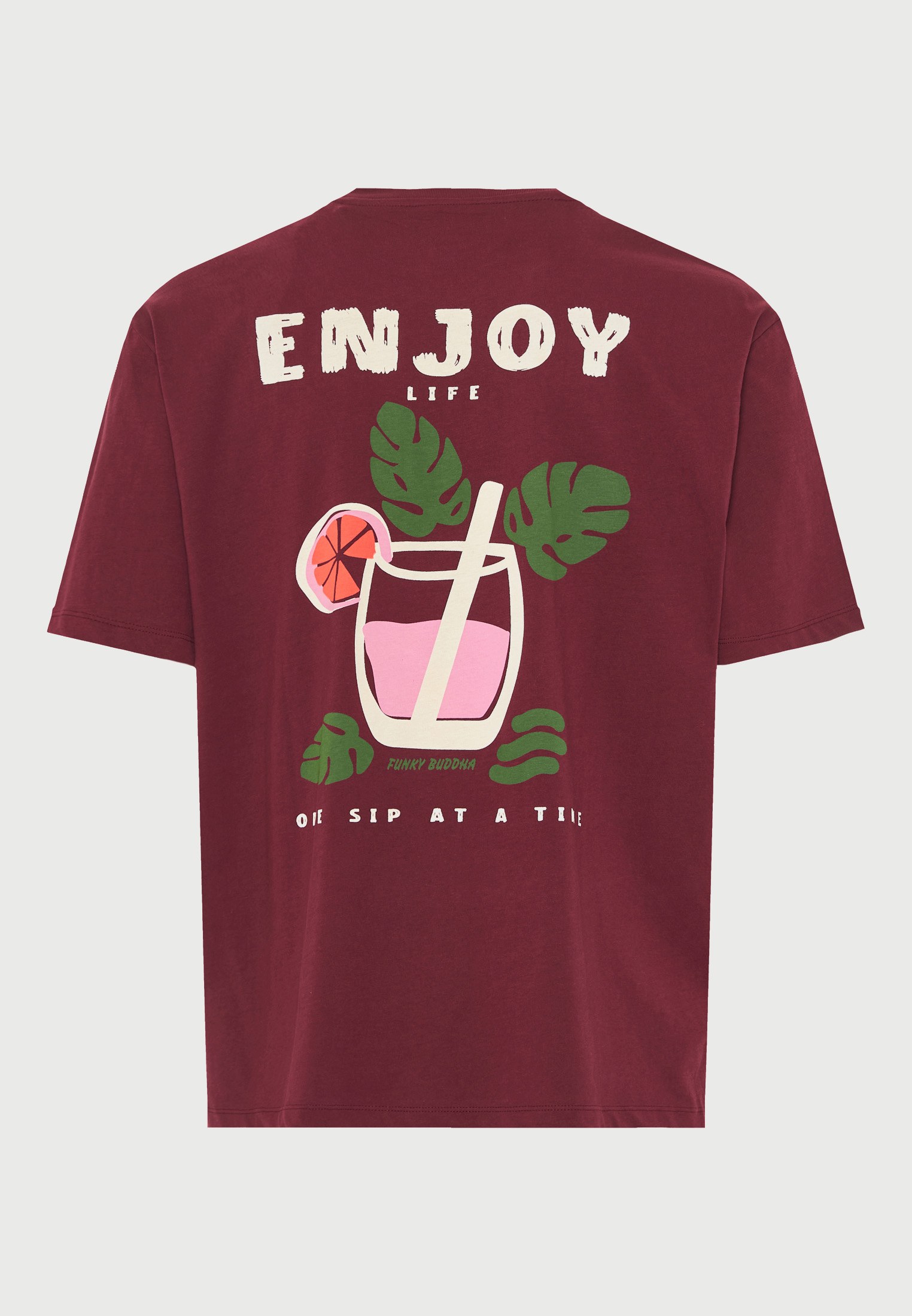 Men's Shirts Funky Buddha Bordeaux