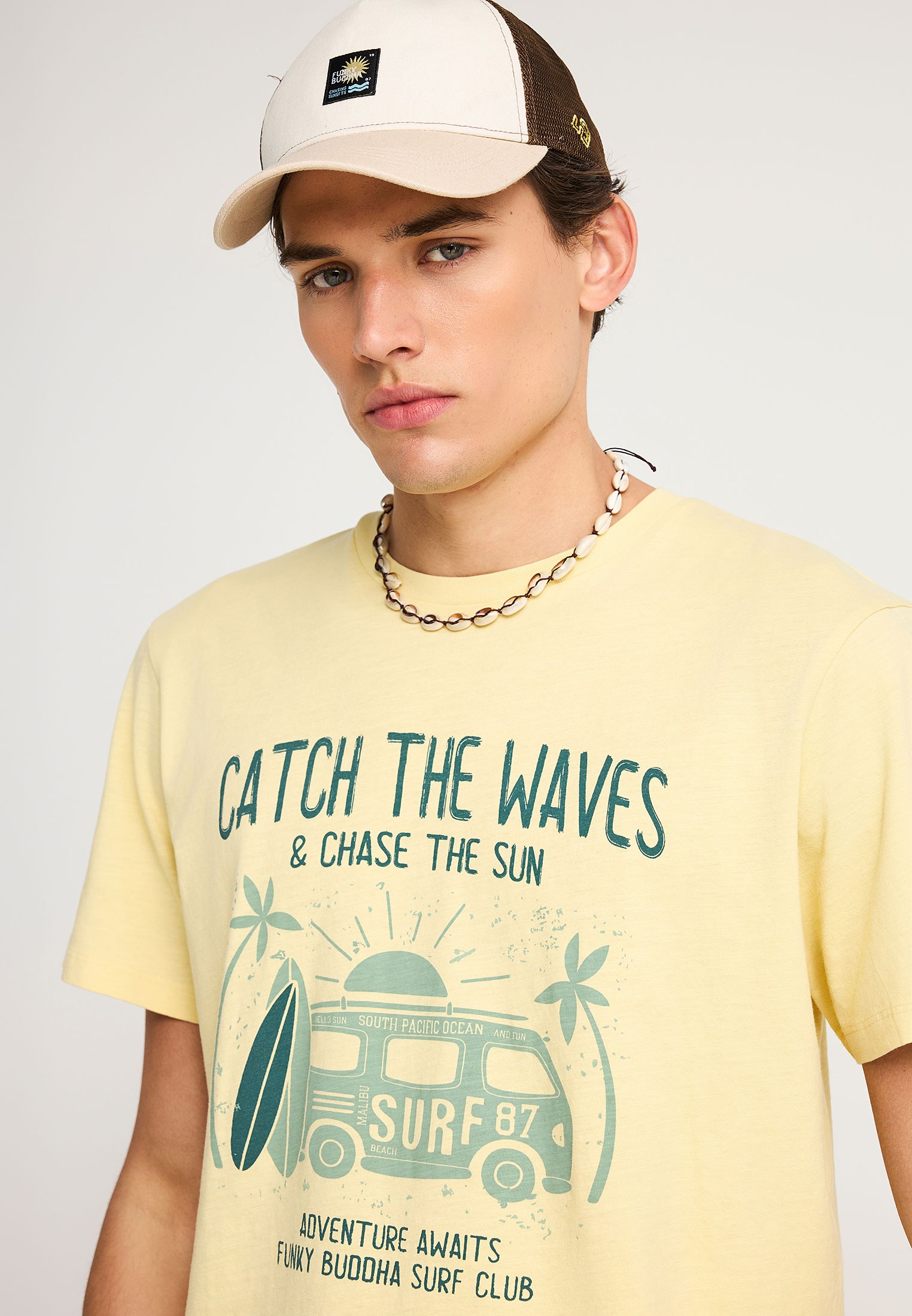 Men's Shirts Funky Buddha Yellow