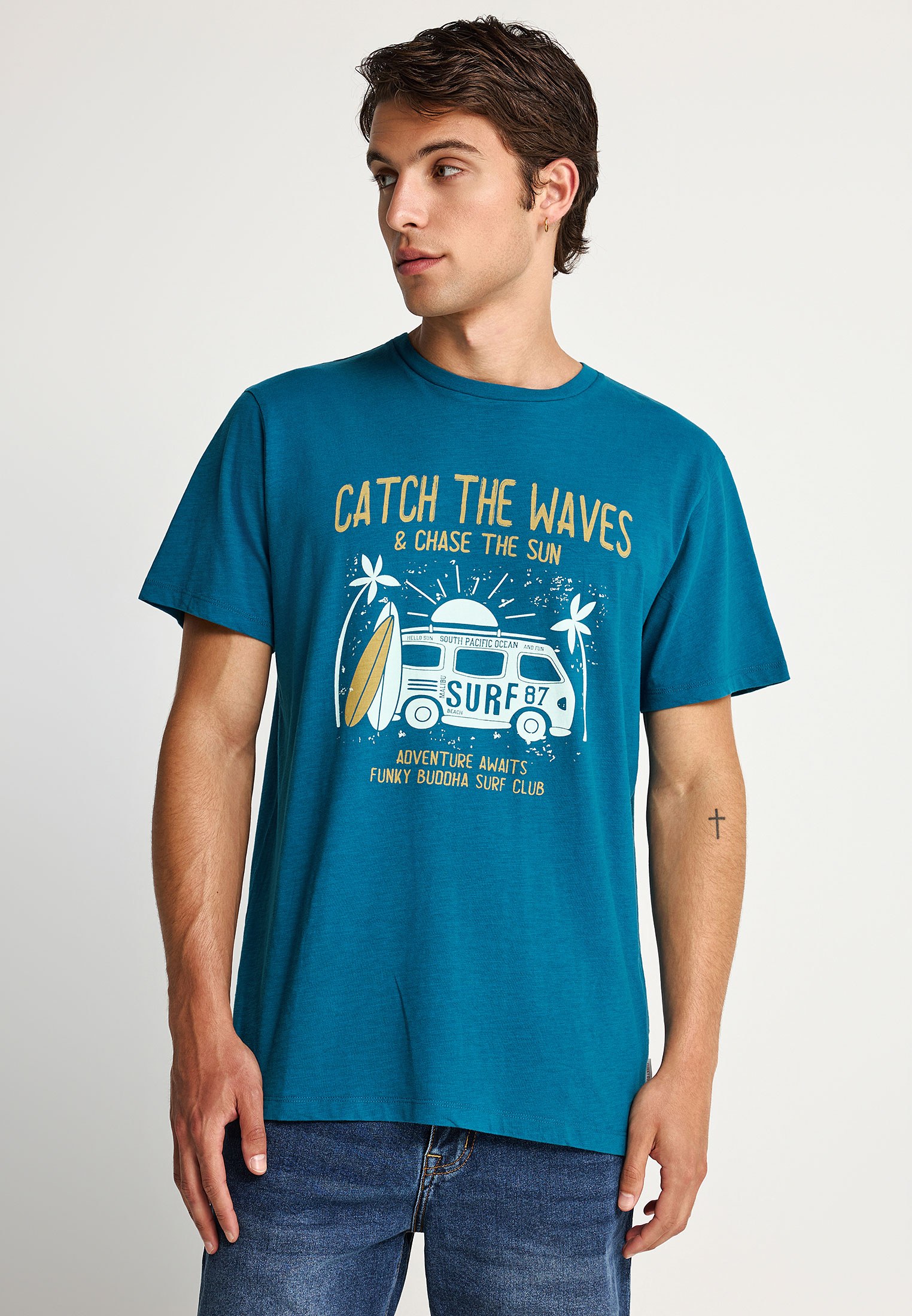 Ανδρικό βαμβακερό t-shirt με τύπωμα