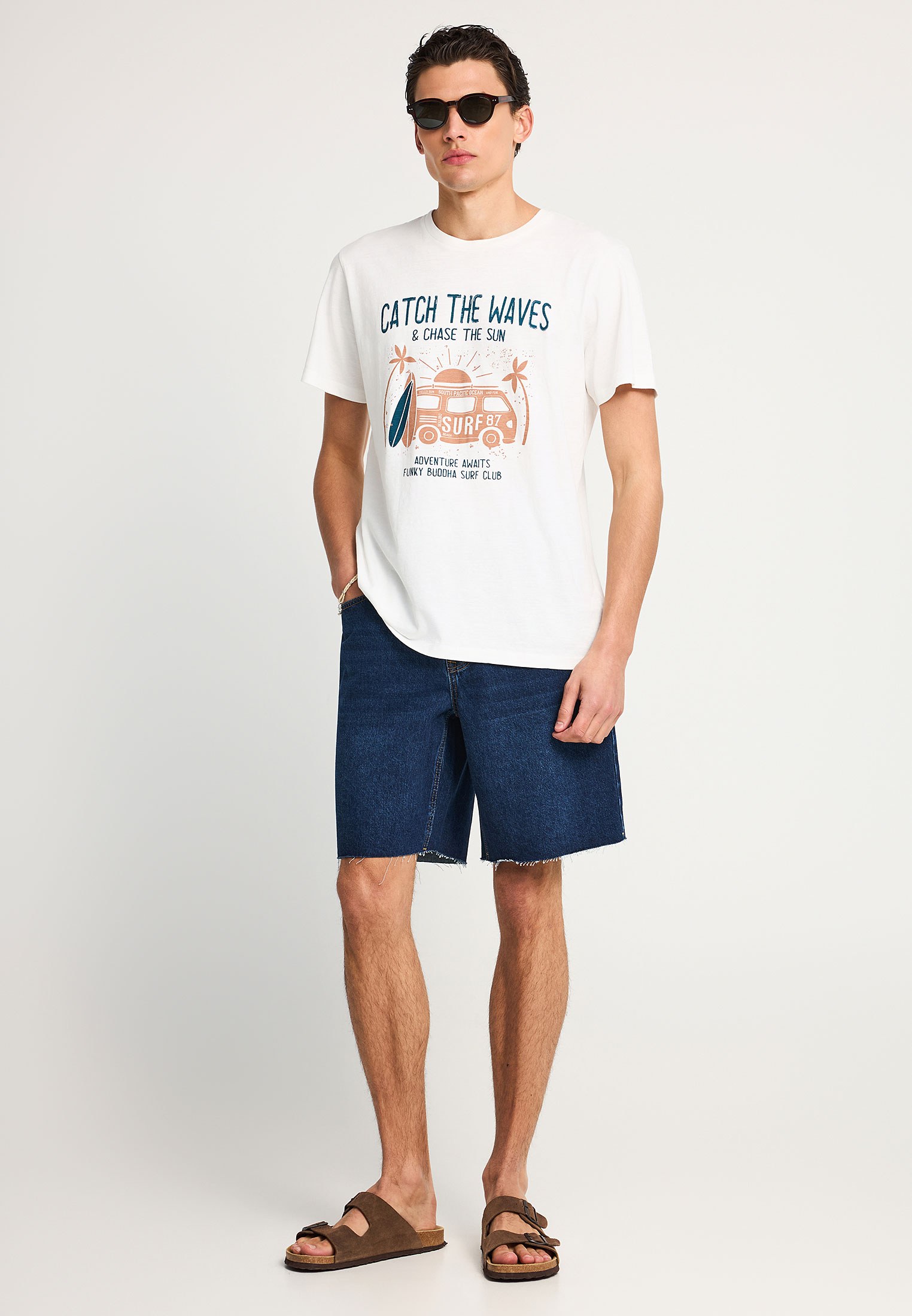 Men's Shirts Funky Buddha White