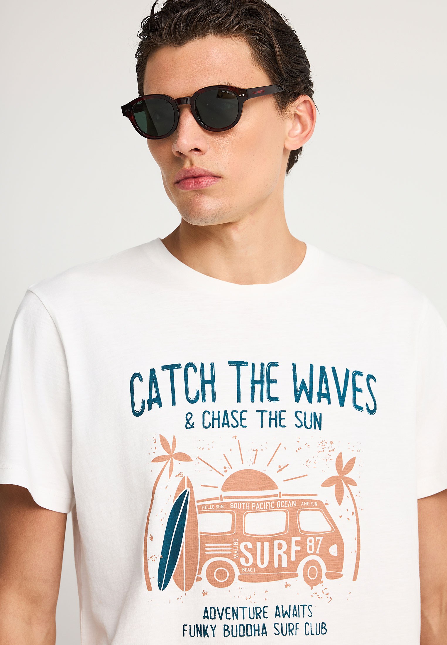 Men's Shirts Funky Buddha White