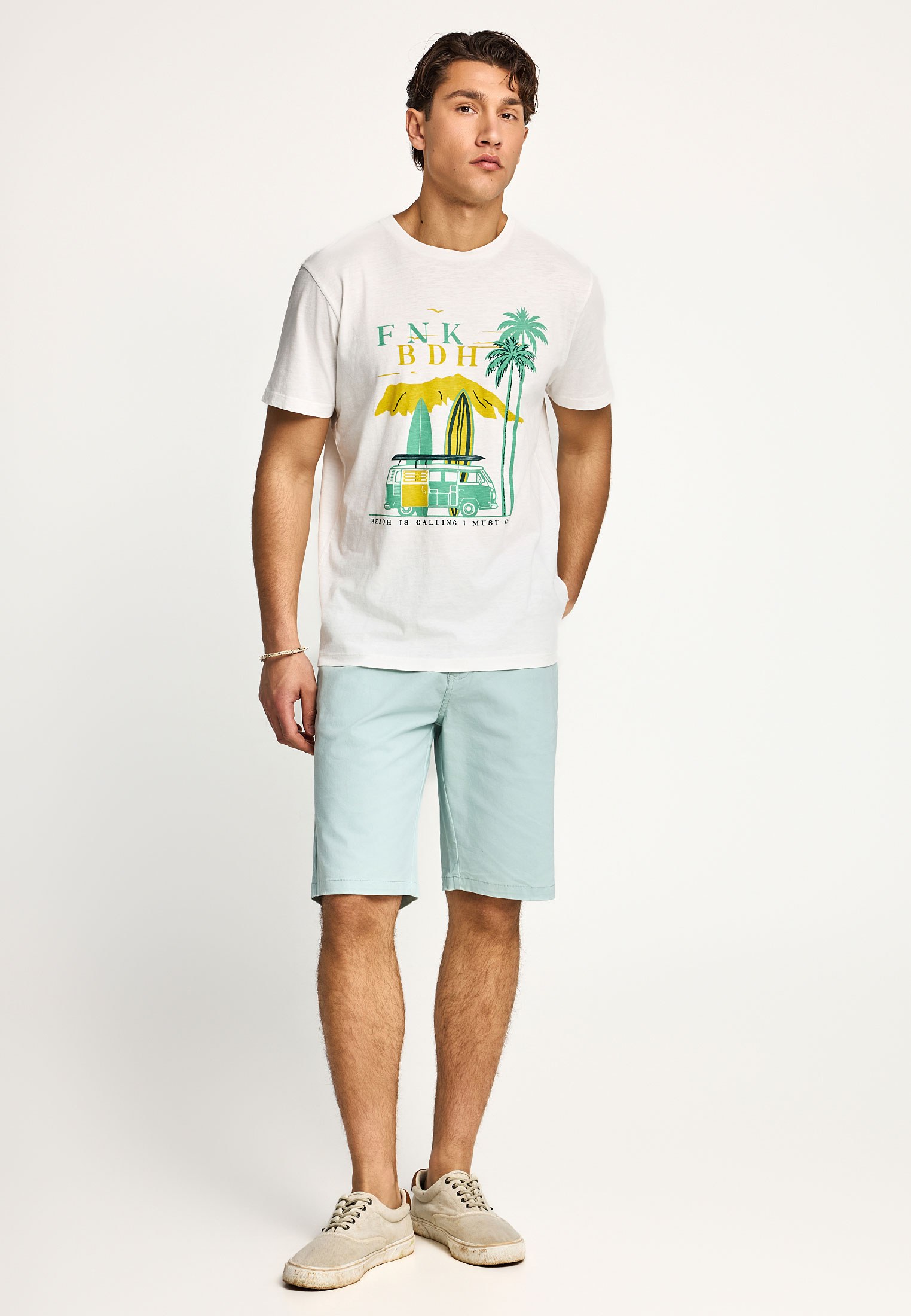 Men's Shirts Funky Buddha White