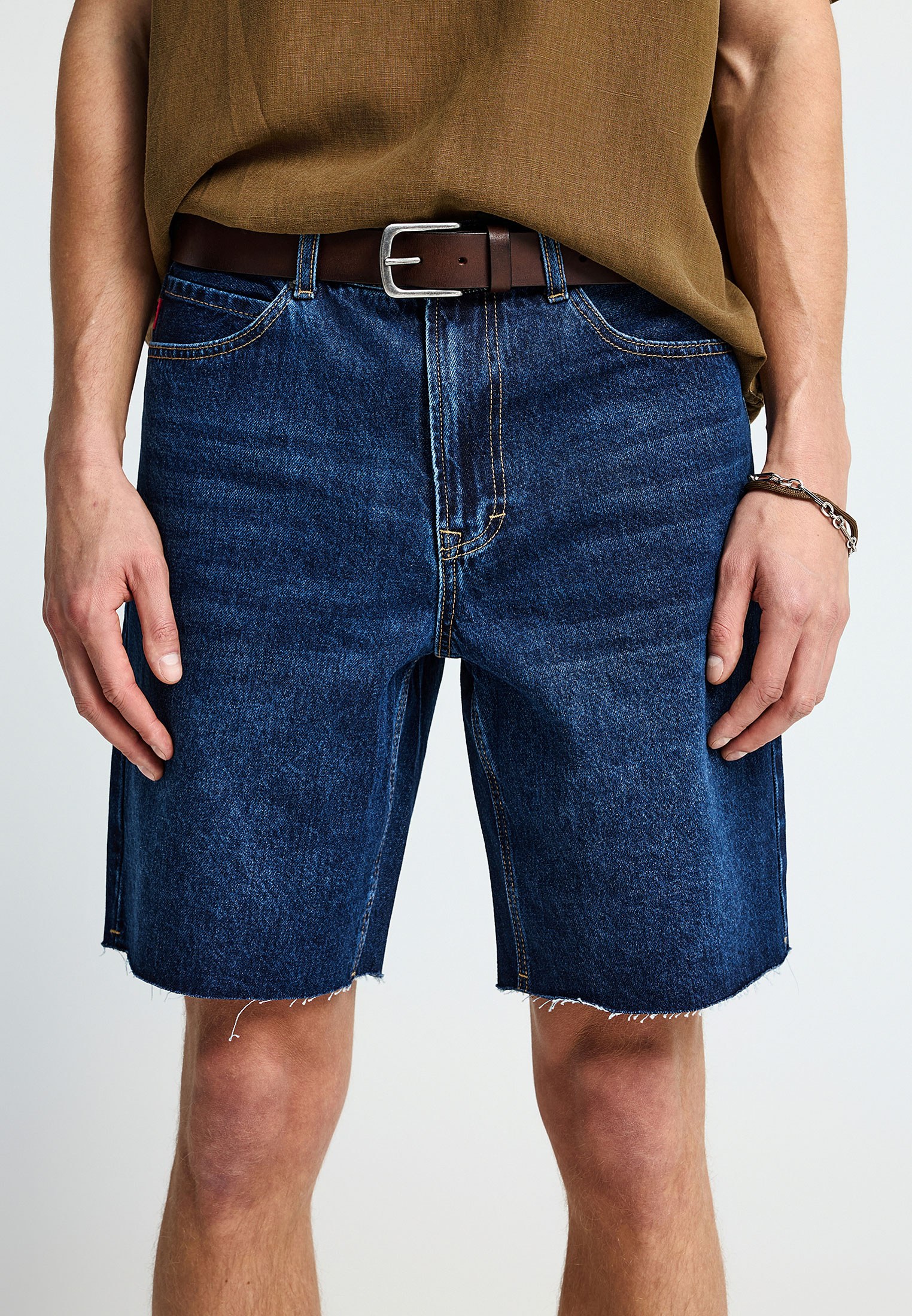 Ανδρική loose βερμούδα τζην από βαμβάκι