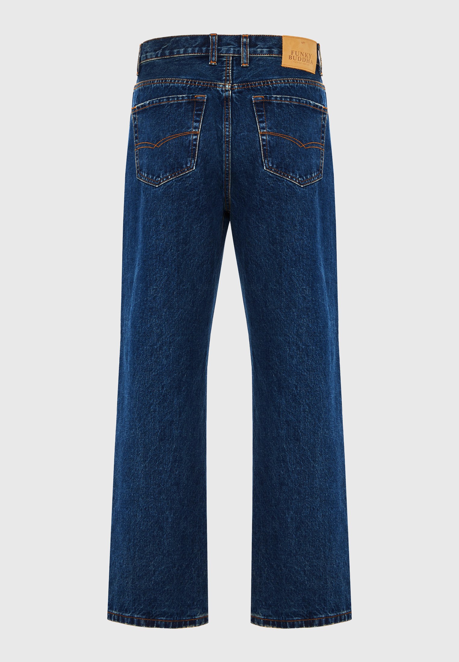 Ανδρικό baggy fit τζην με washed effects