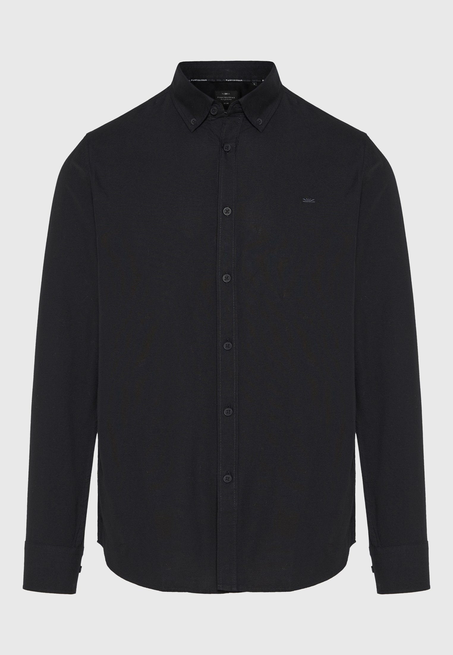 Ανδρικό basic πουκάμισo από βαμβάκι με γιακά button-down