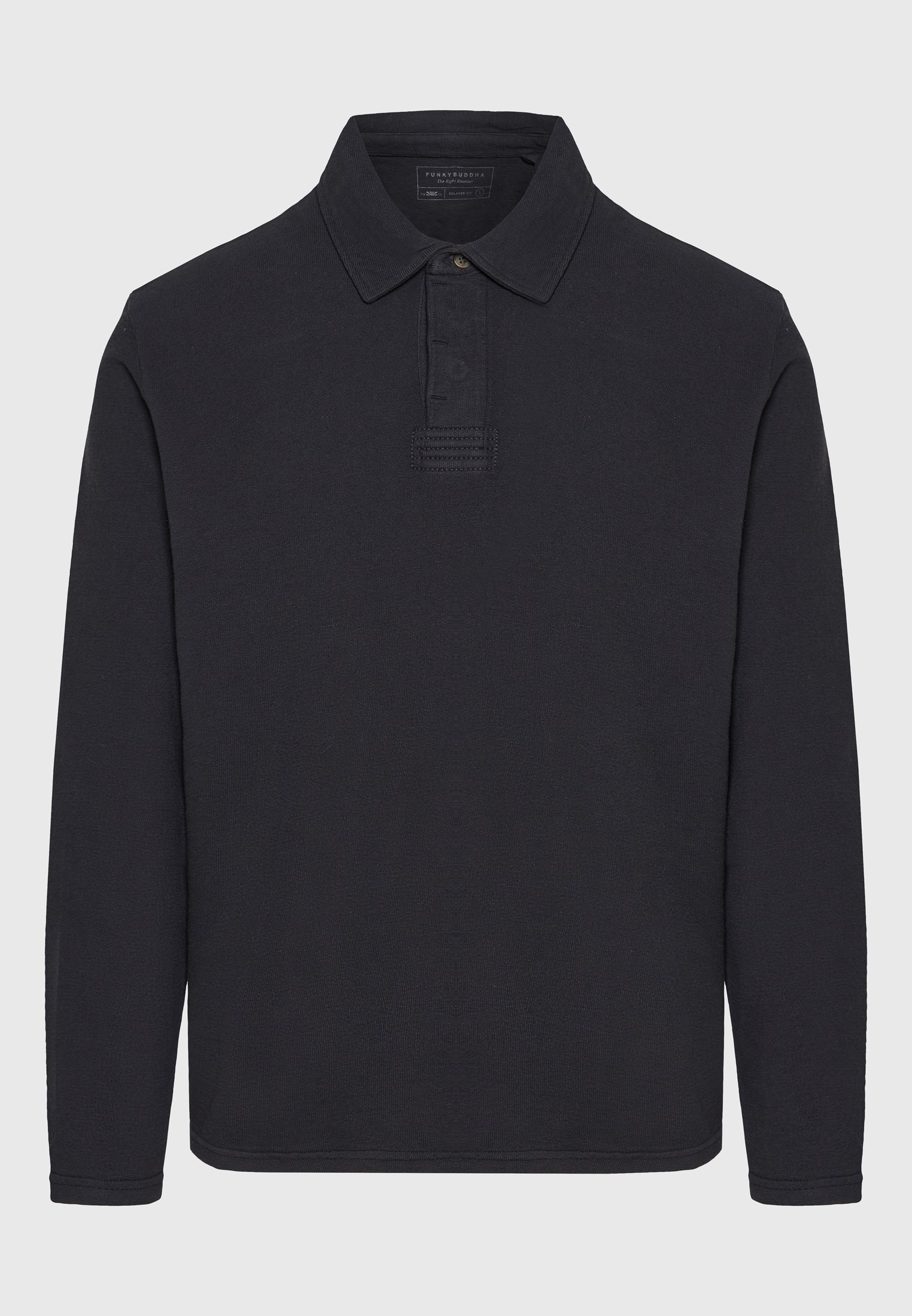 Ανδρική μακρυμάνικη polo μπλούζα relaxed fit