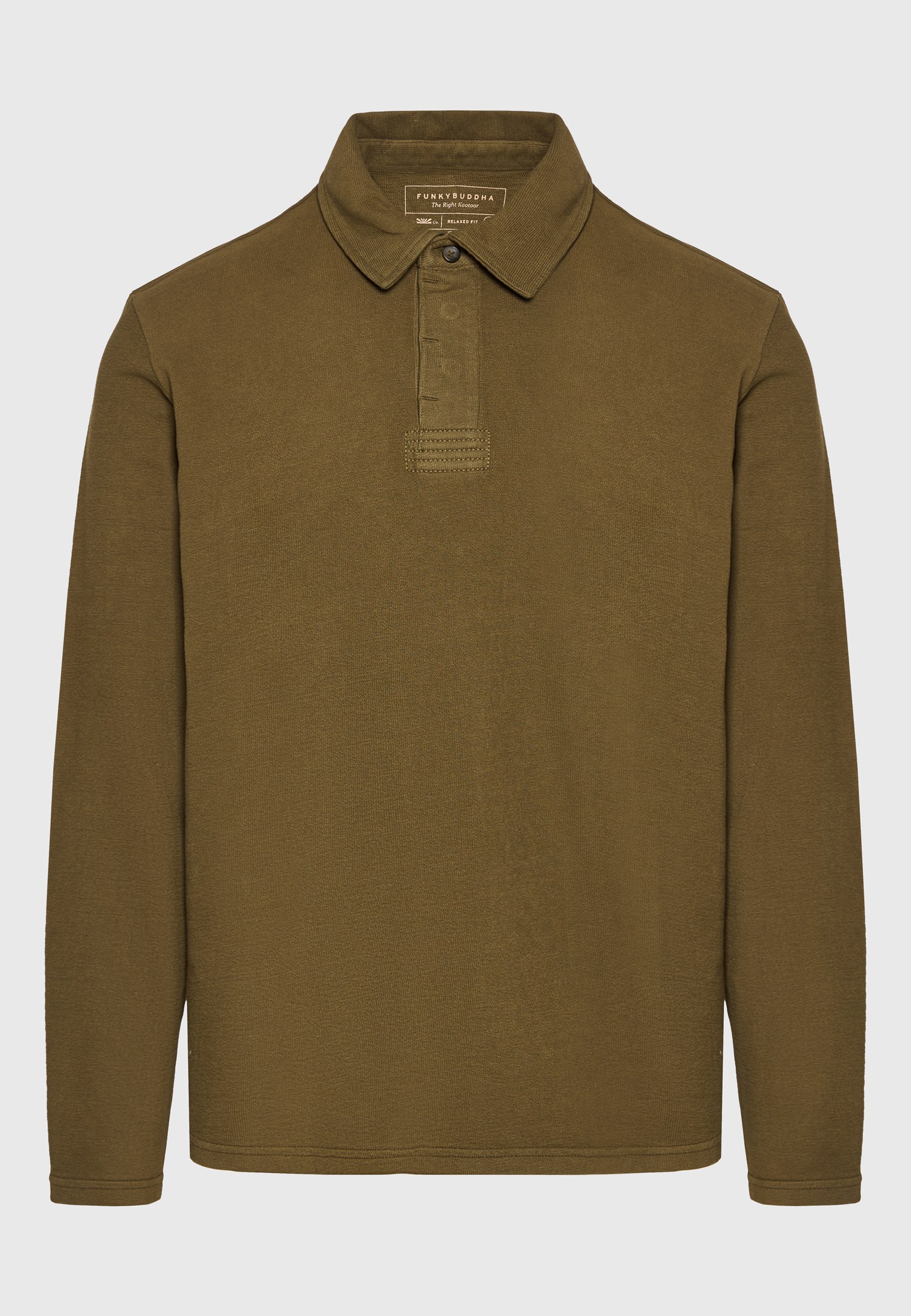 Ανδρική μακρυμάνικη polo μπλούζα relaxed fit