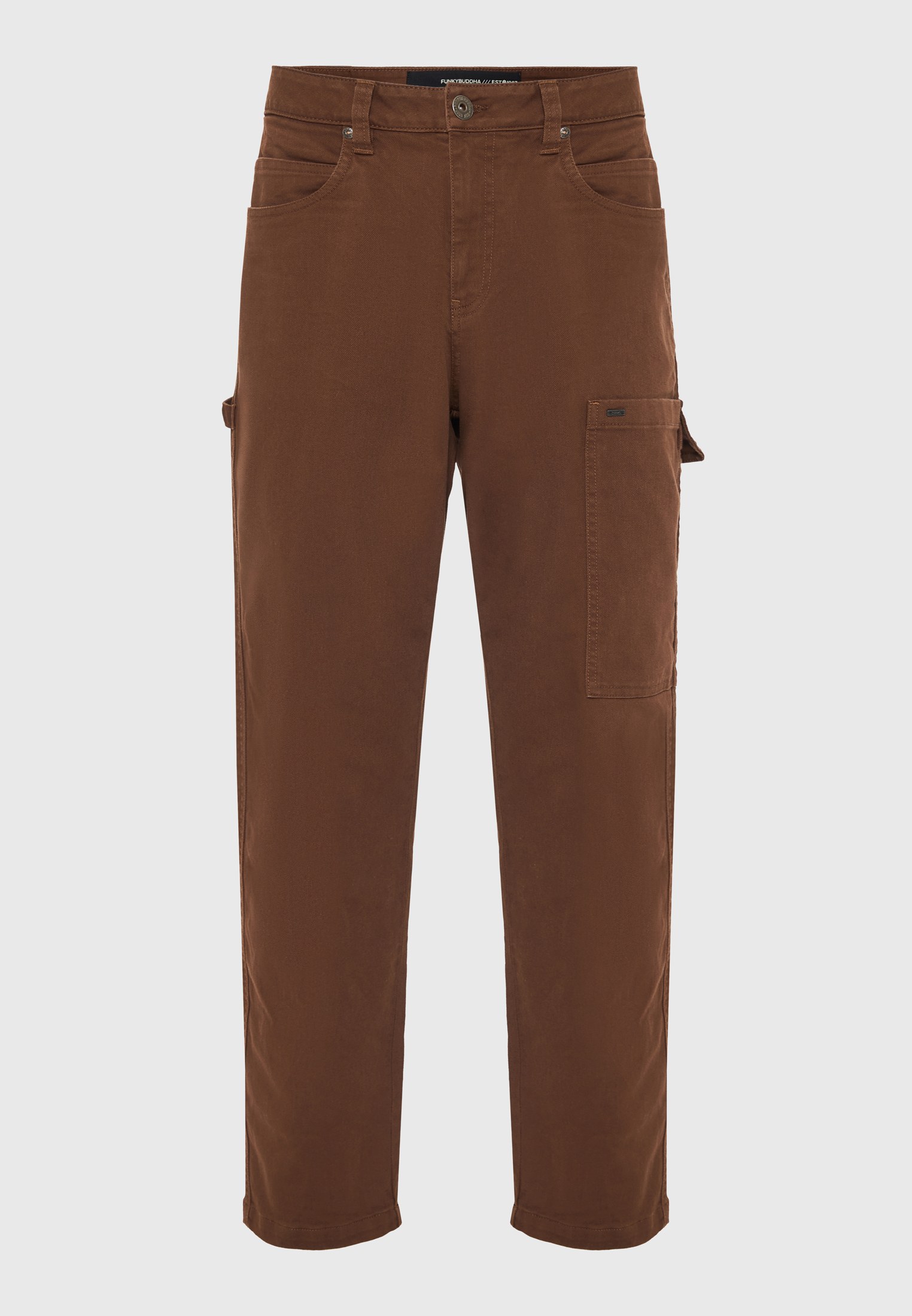 FUNKY BUDDHA - ΣΗΜΑΝΤΙΚΟ: Σε περίπτωση διαφοράς τιμής από το κατάστημα ισχύει παντα και μόνο η τιμή του καταστήματος Ανδρικό utility παντελόνι loose tapered fit