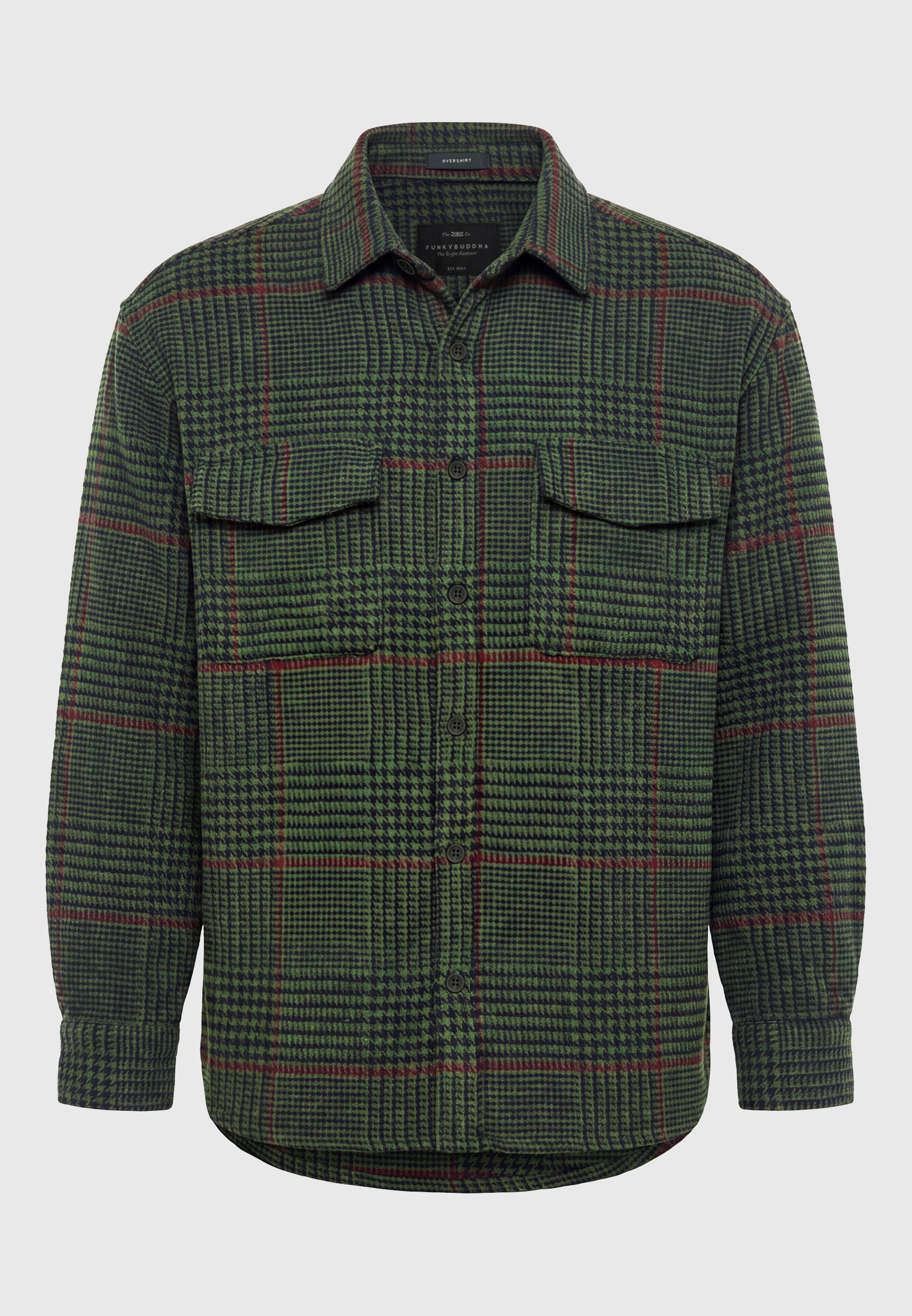 Ανδρικό overshirt με μικροσχέδιο check