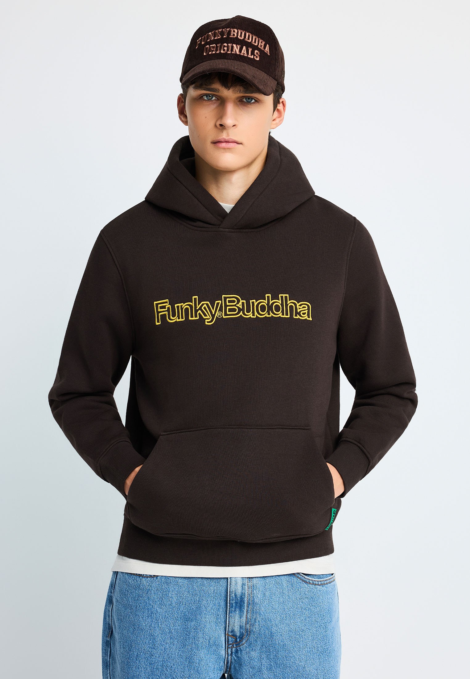 Ανδρικό hoodie με ανάγλυφο logo