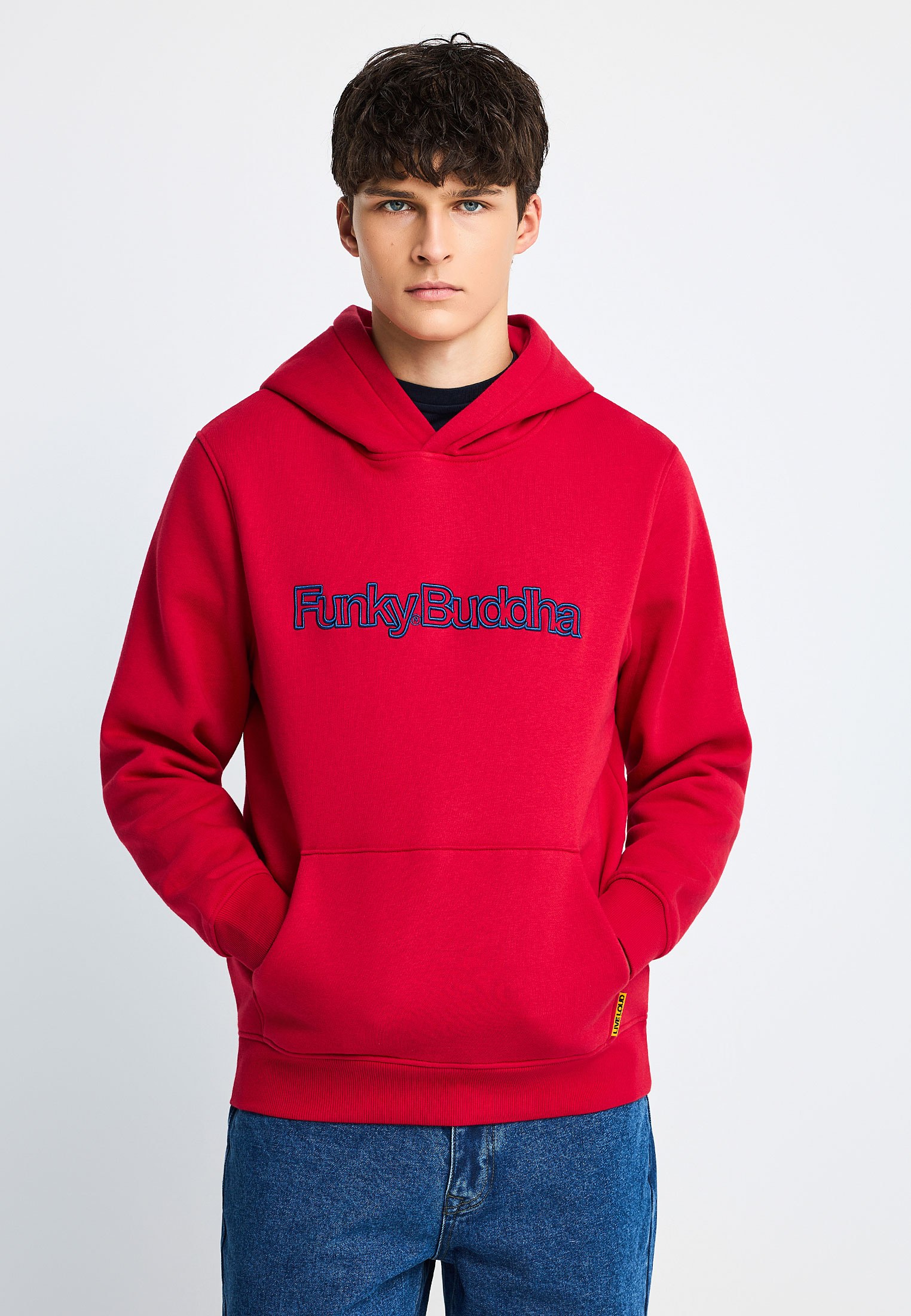 Ανδρικό hoodie με ανάγλυφο logo