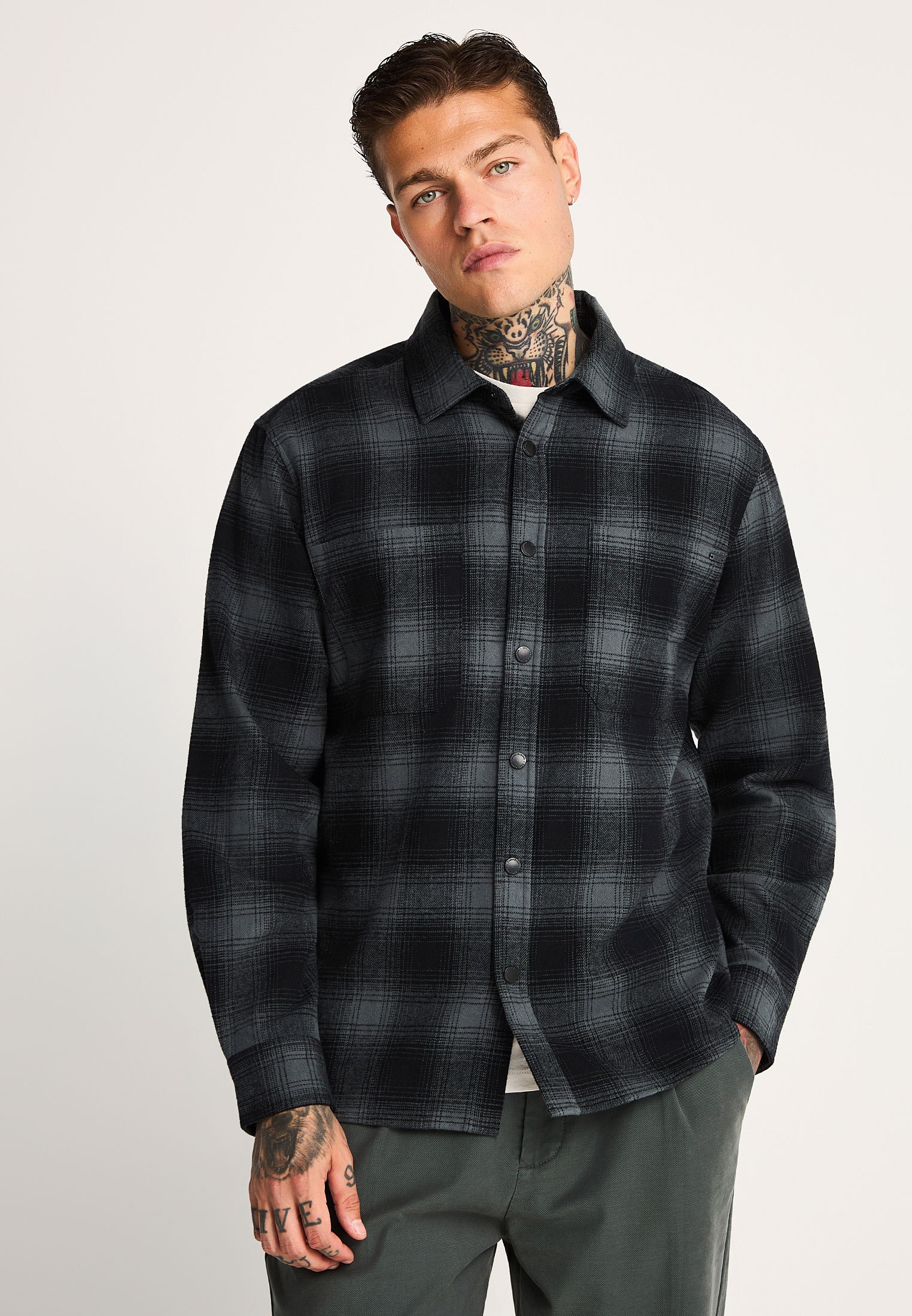 Ανδρικό καρό overshirt flannel look