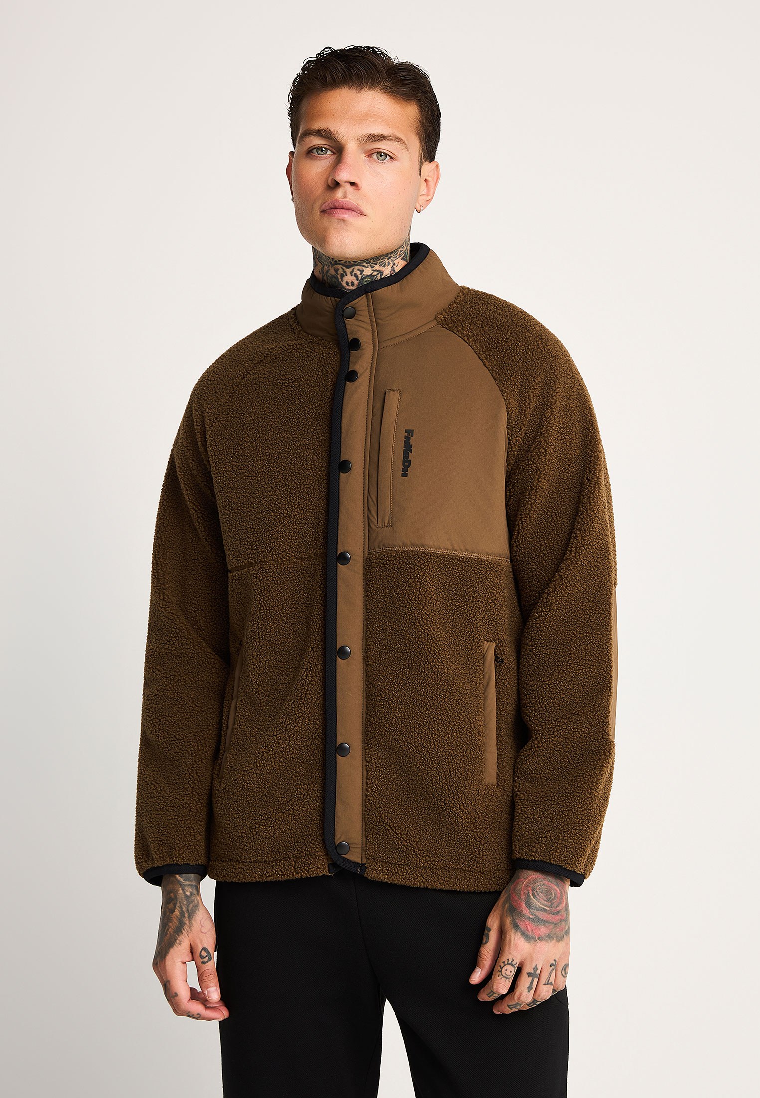 Ανδρική ζακέτα sherpa fleece relaxed fit