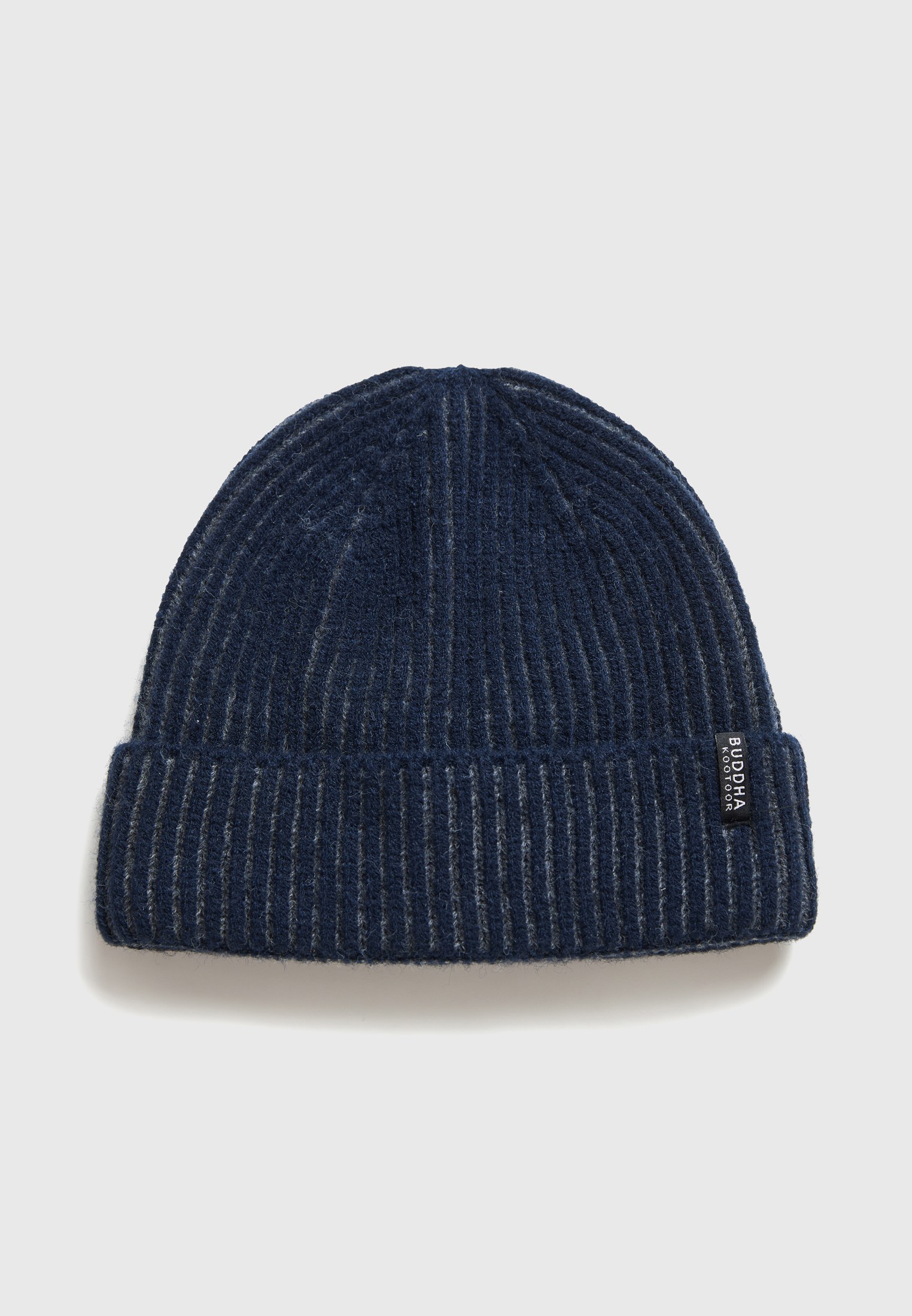 Σκούφος beanie με κάθετη ριγέ πλέξη δύο τόνων