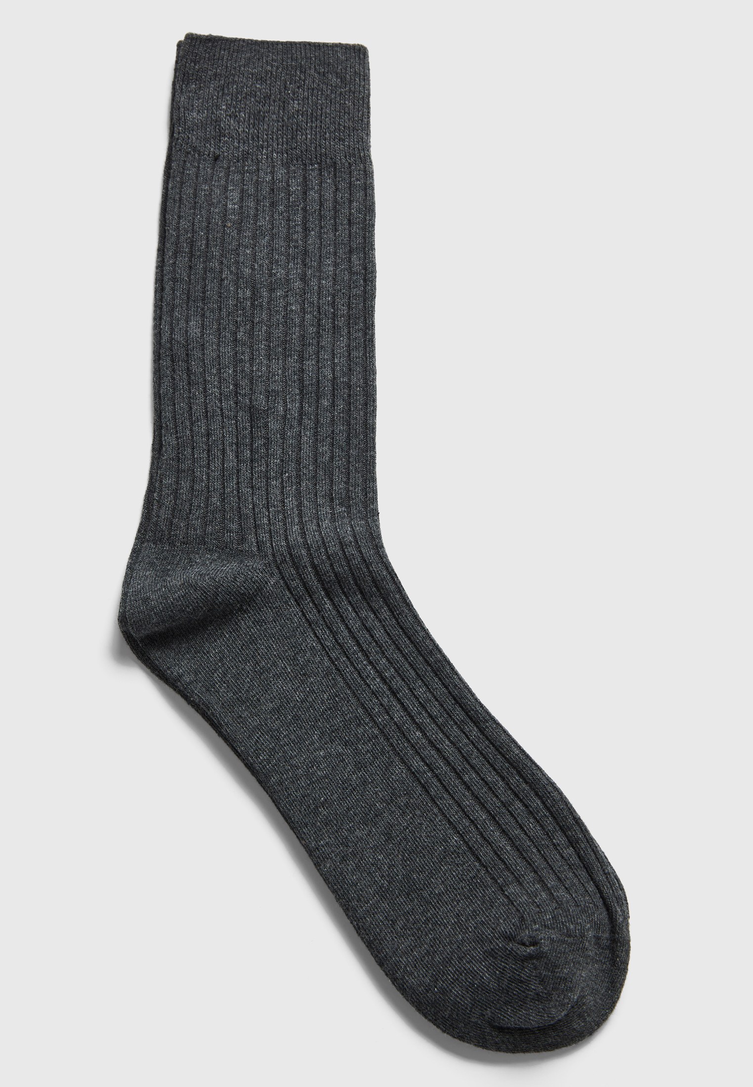 Ανδρικές μονόχρωμες ribbed κάλτσες