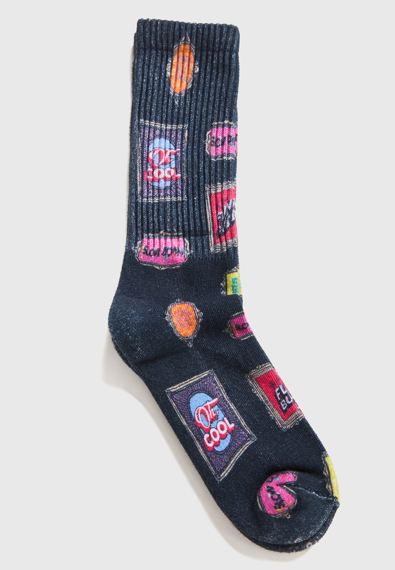 Ανδρικές ribbed κάλτσες με πολύχρωμα badges