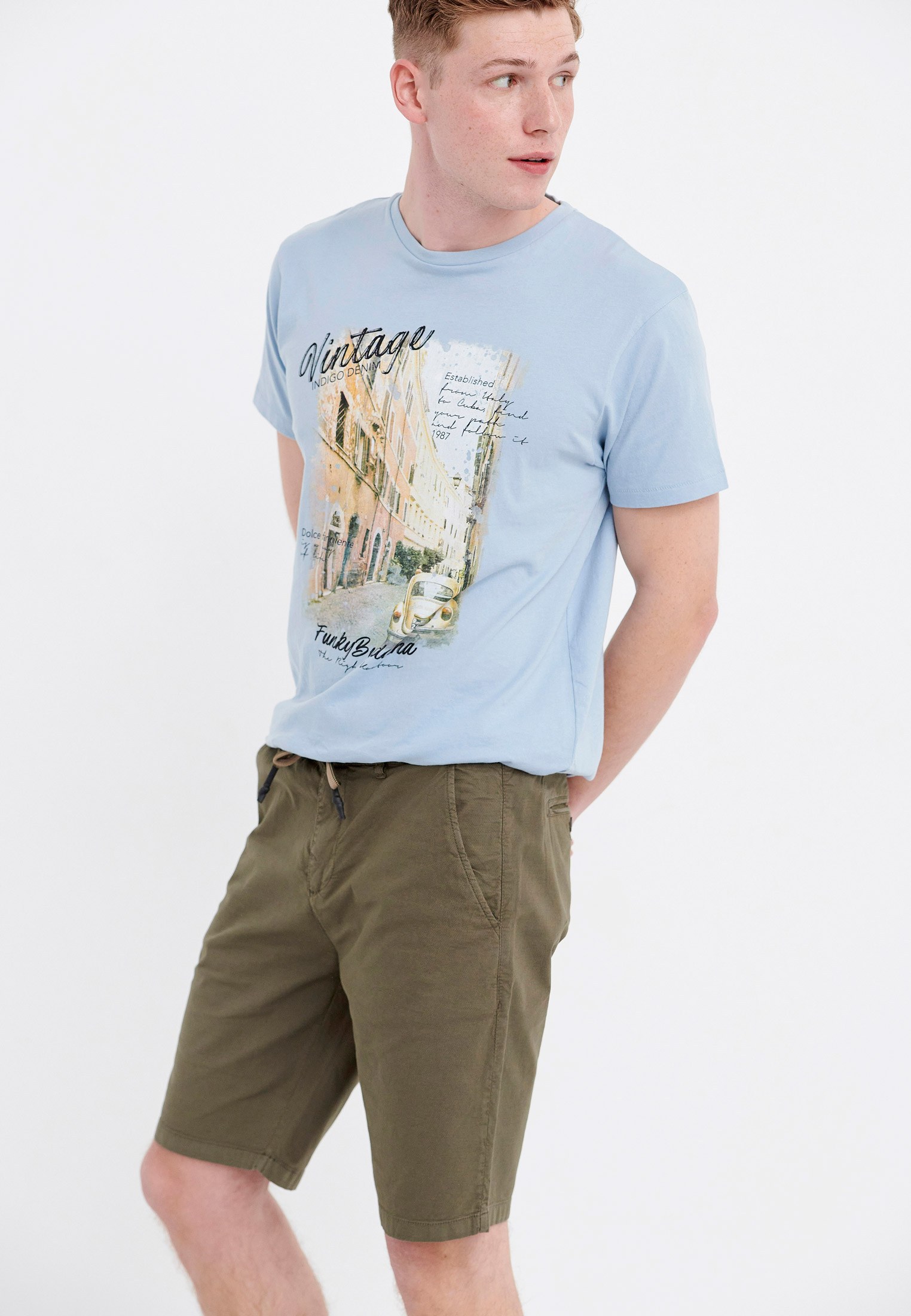 Men's Trousers Funky Buddha Khaki