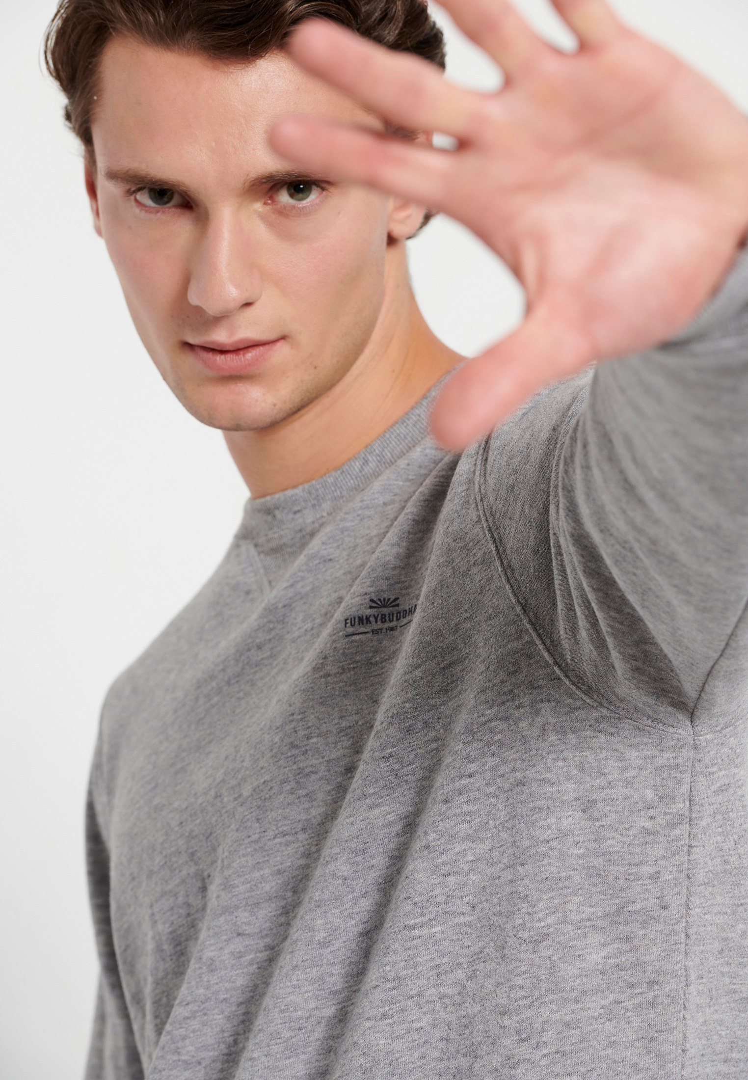 Men's Hoodies & Sweatshirts Funky Buddha Gray