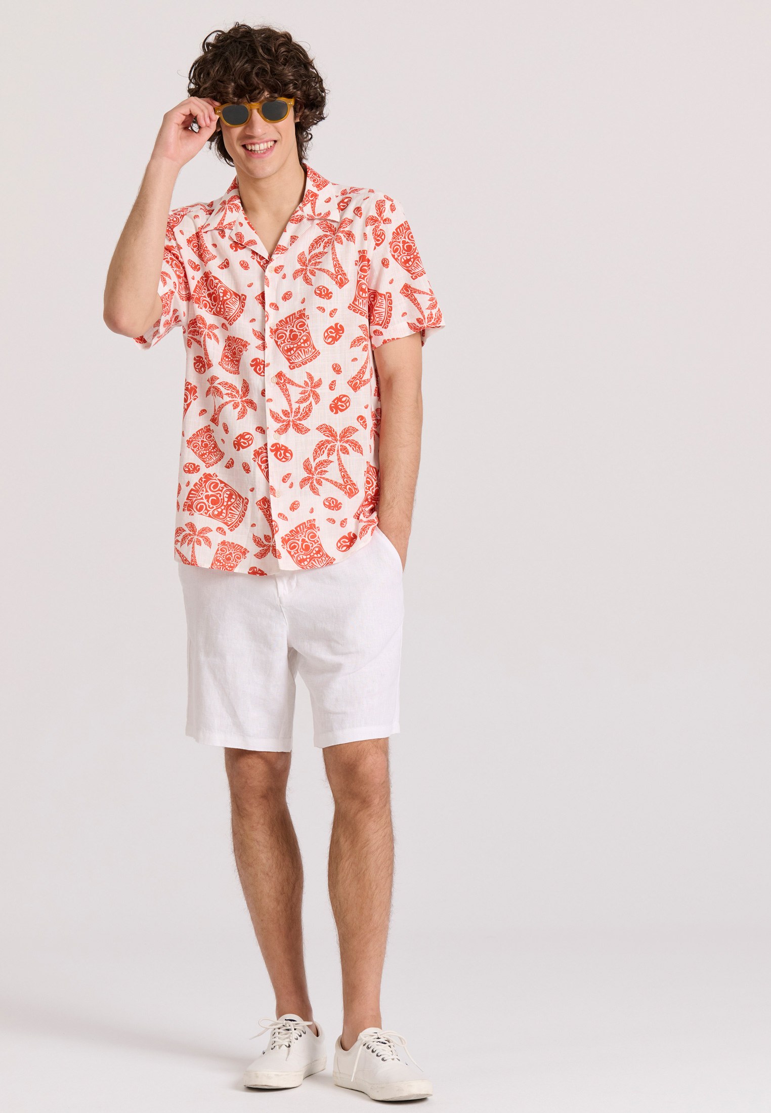 Men's Trousers Funky Buddha White