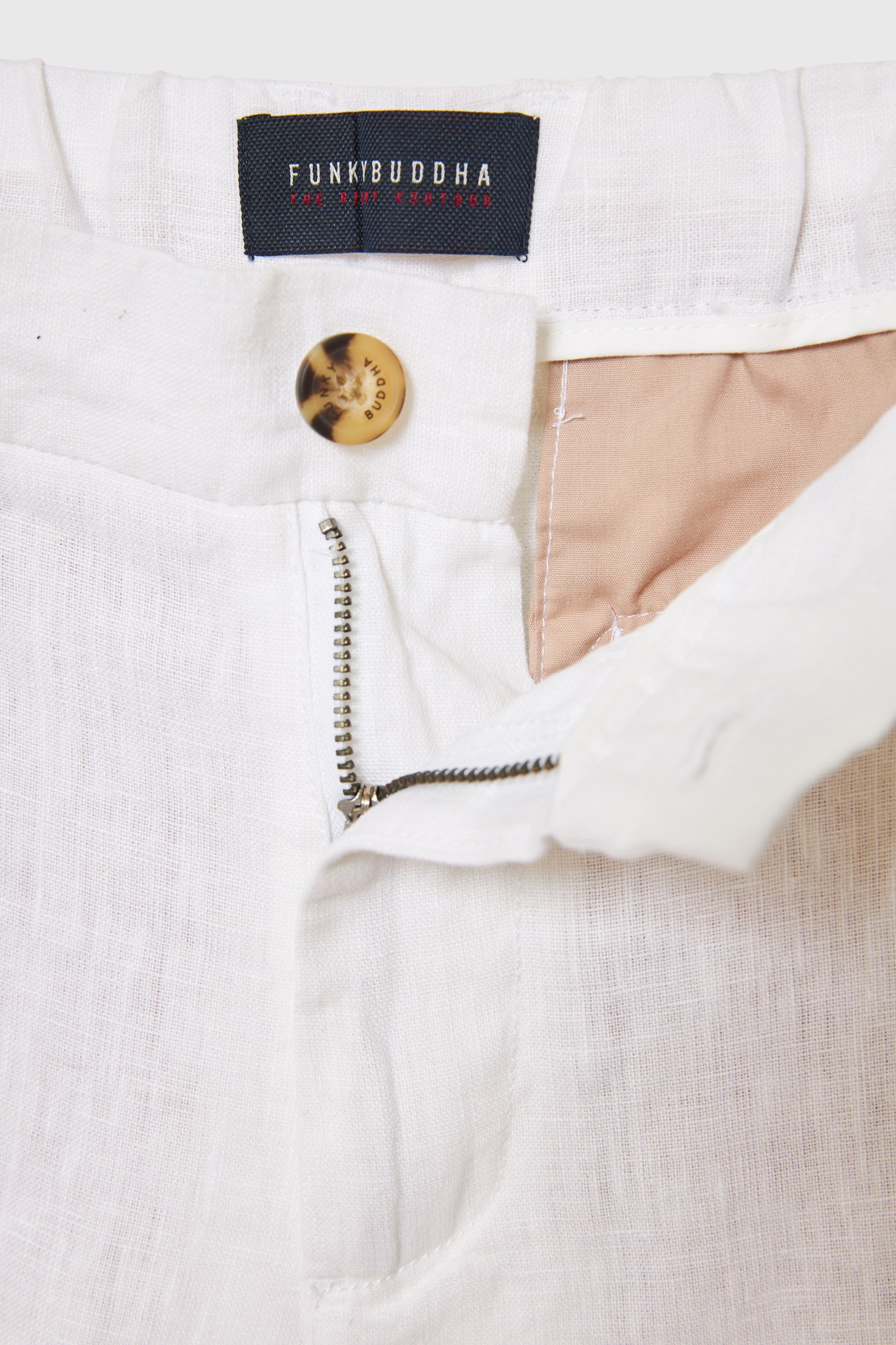 Men's Trousers Funky Buddha White