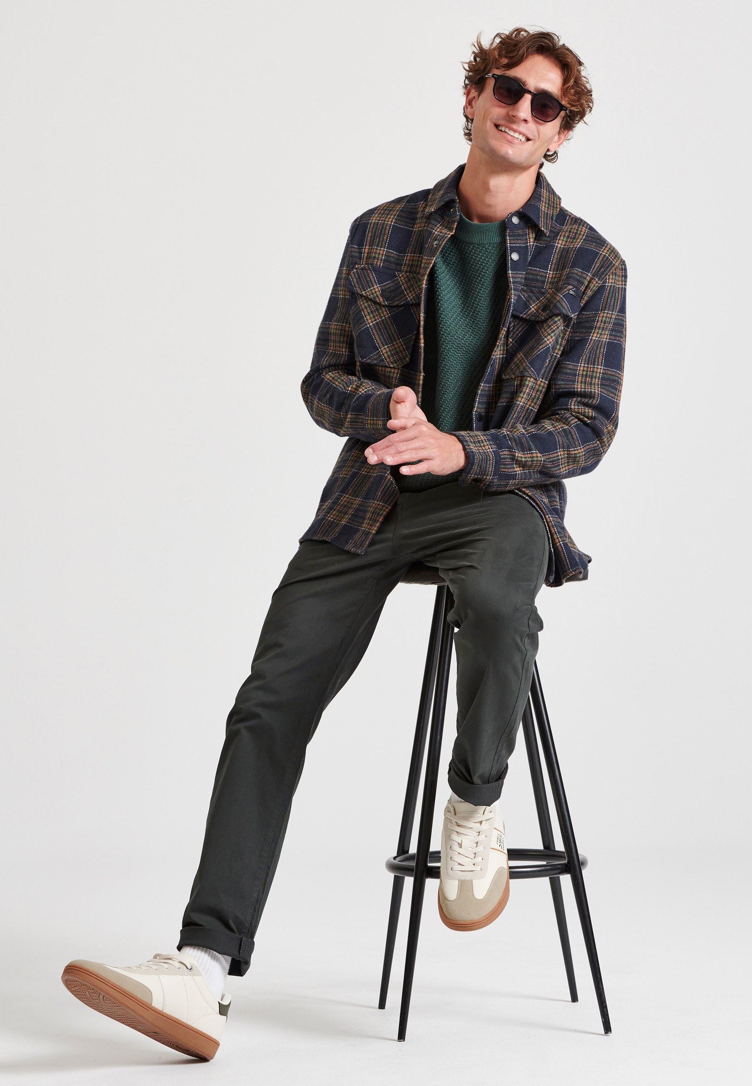 Men's Trousers Funky Buddha Green