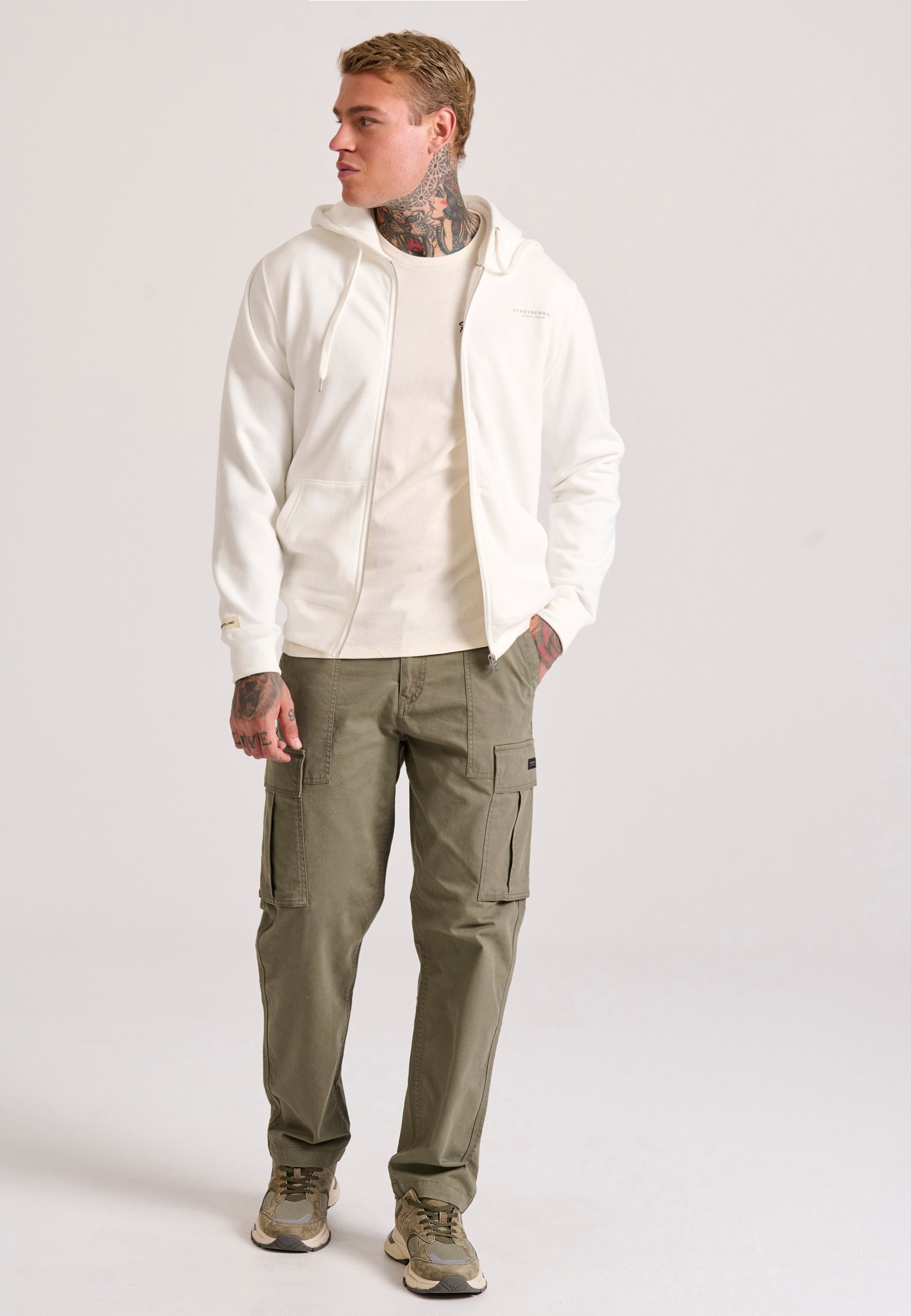 Men's Hoodies & Sweatshirts Funky Buddha White