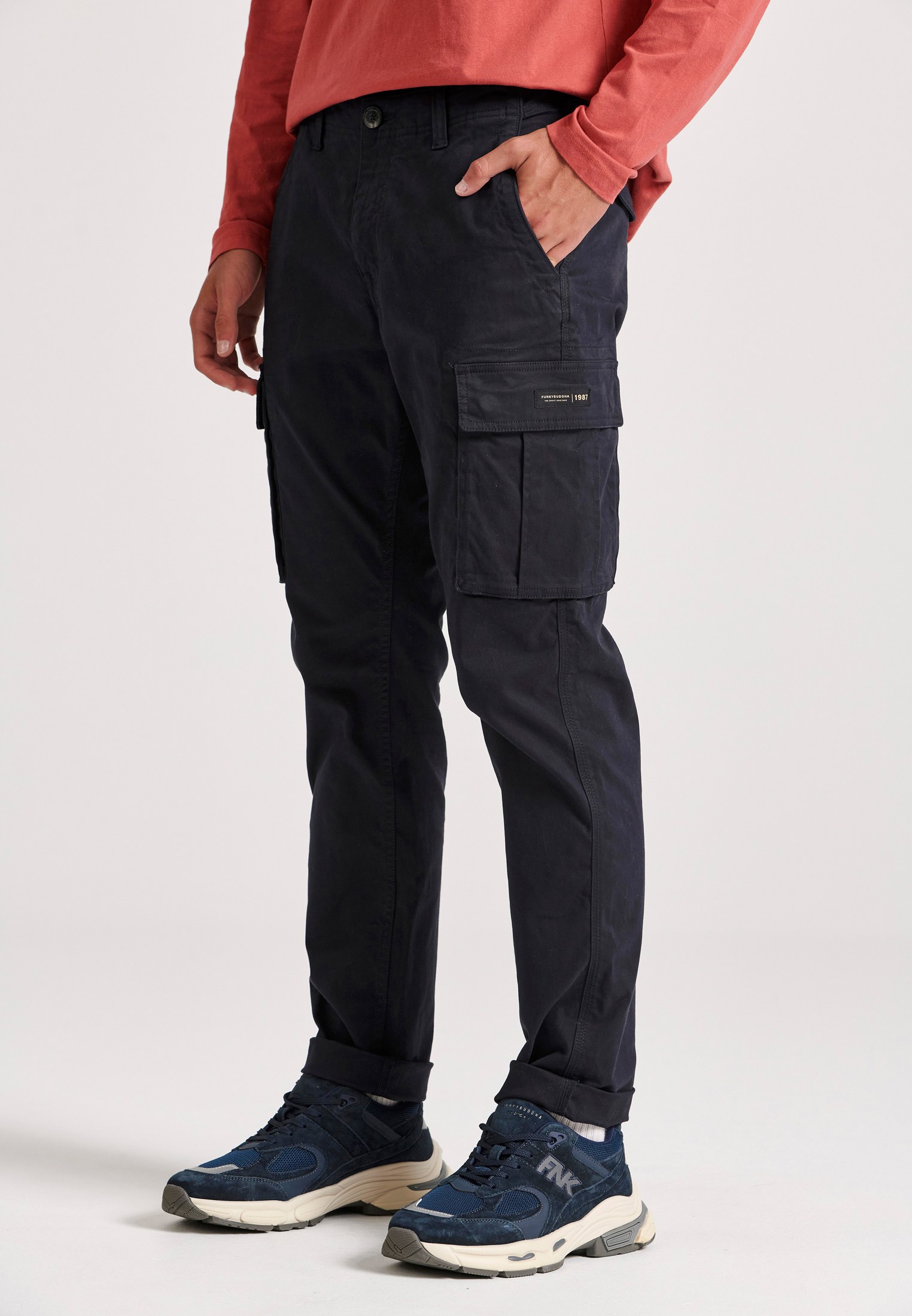 Men's Trousers Funky Buddha Navy
