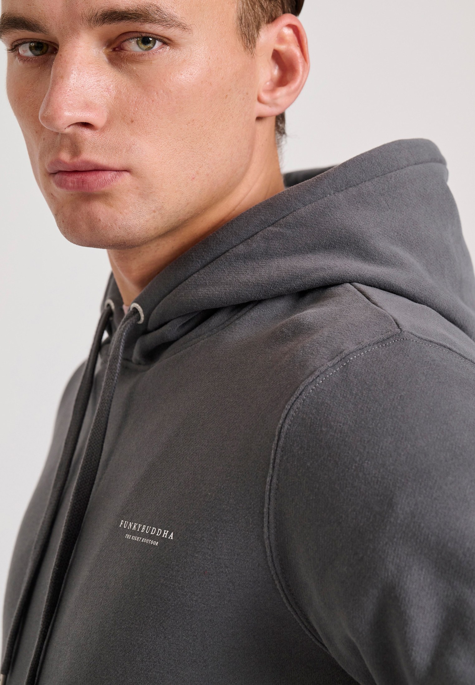 Men's Hoodies & Sweatshirts Funky Buddha Gray