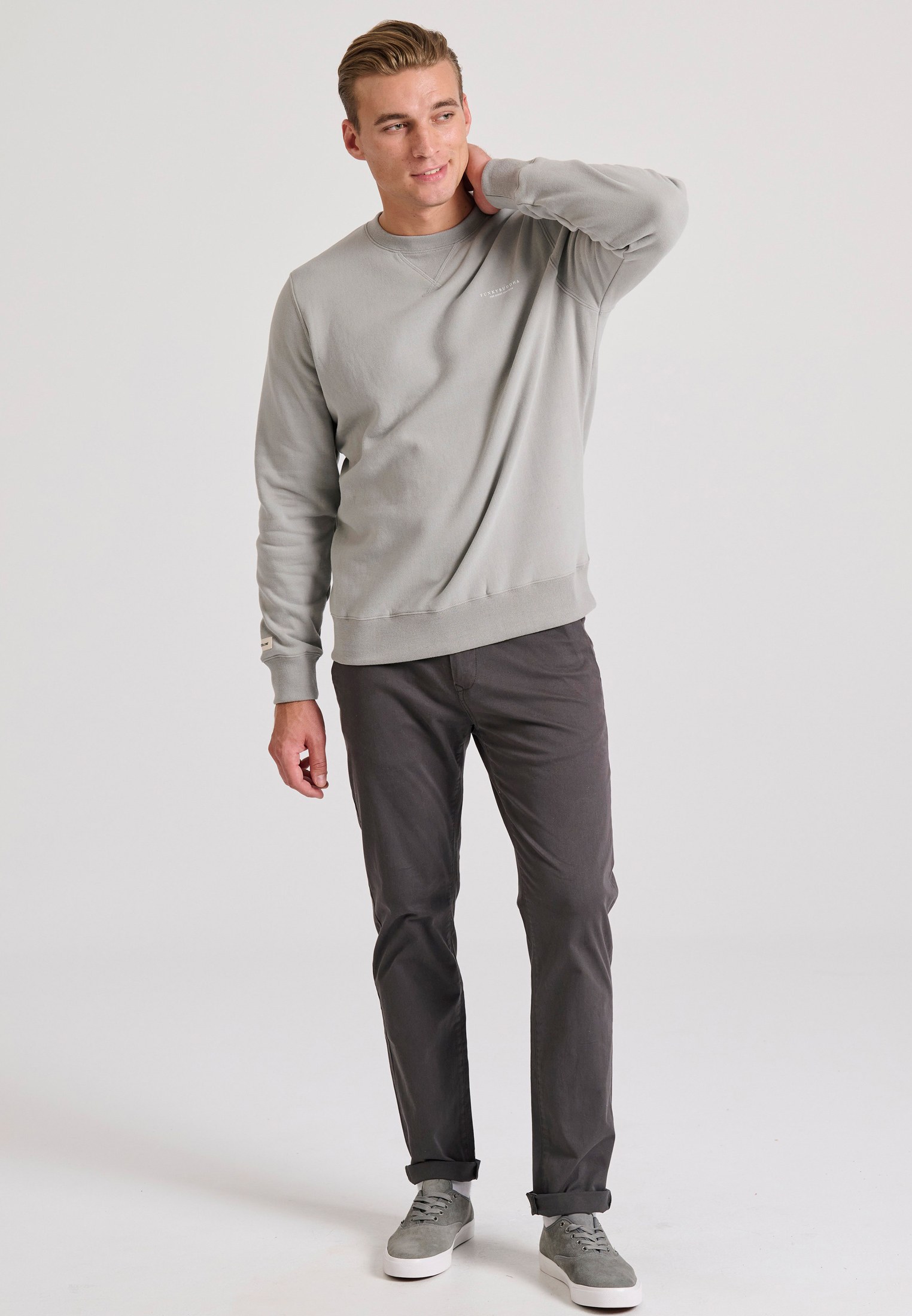 Men's Hoodies & Sweatshirts Funky Buddha Gray