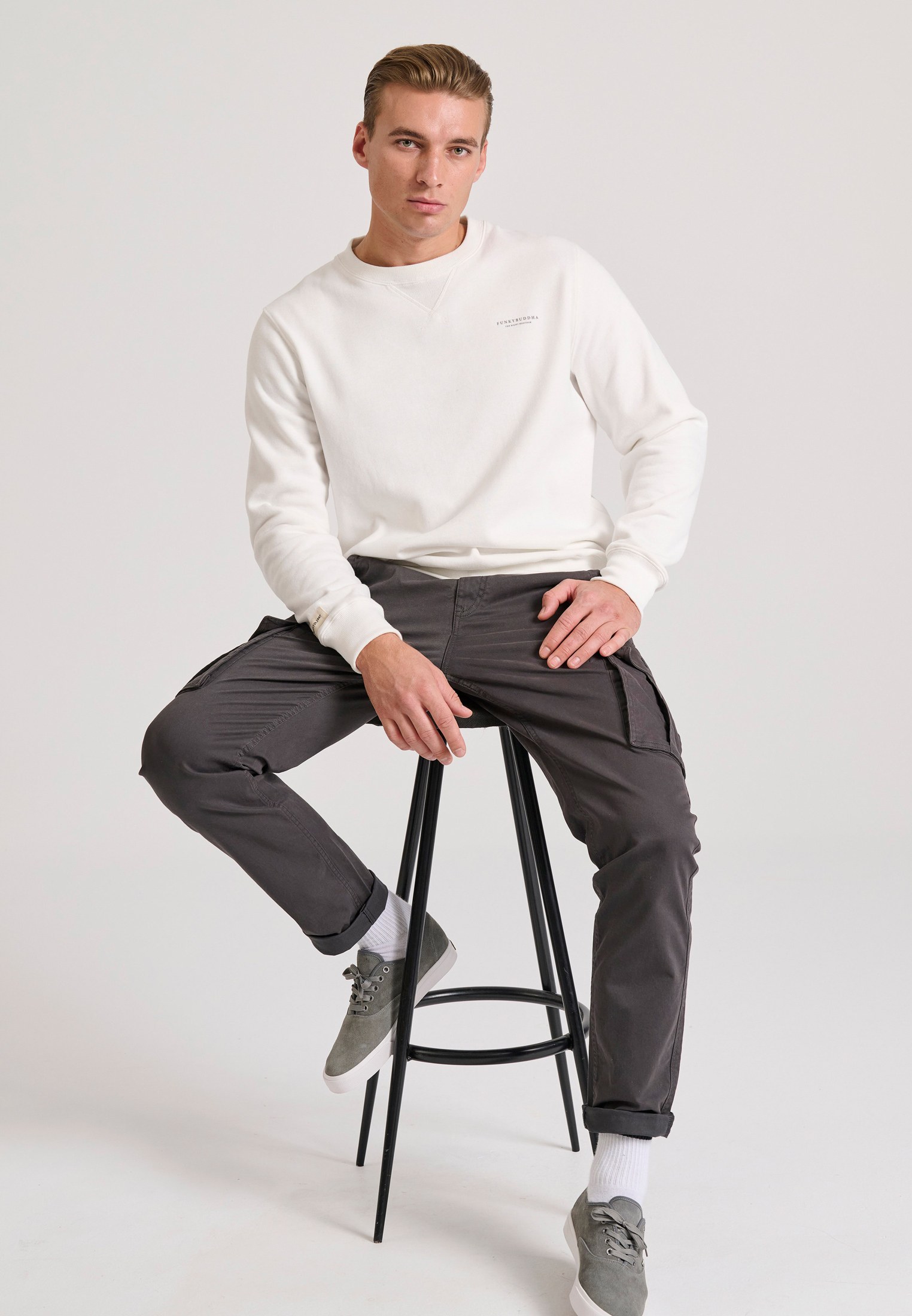 Men's Hoodies & Sweatshirts Funky Buddha White