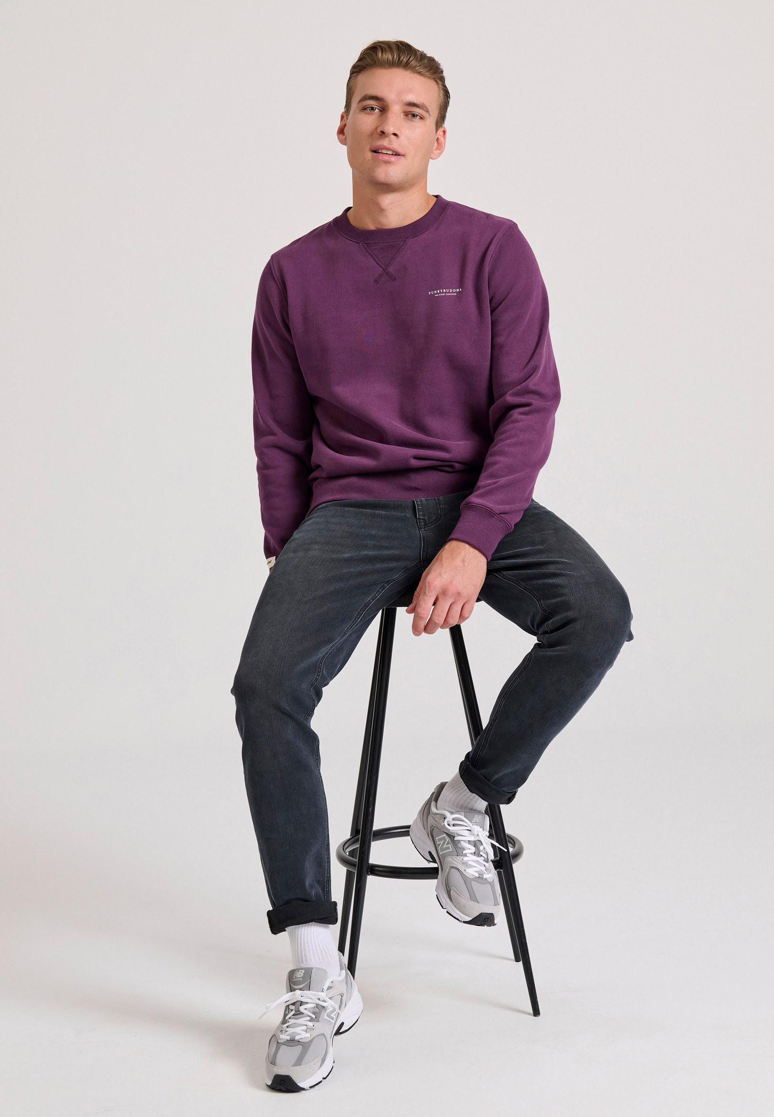 Men's Hoodies & Sweatshirts Funky Buddha Purple