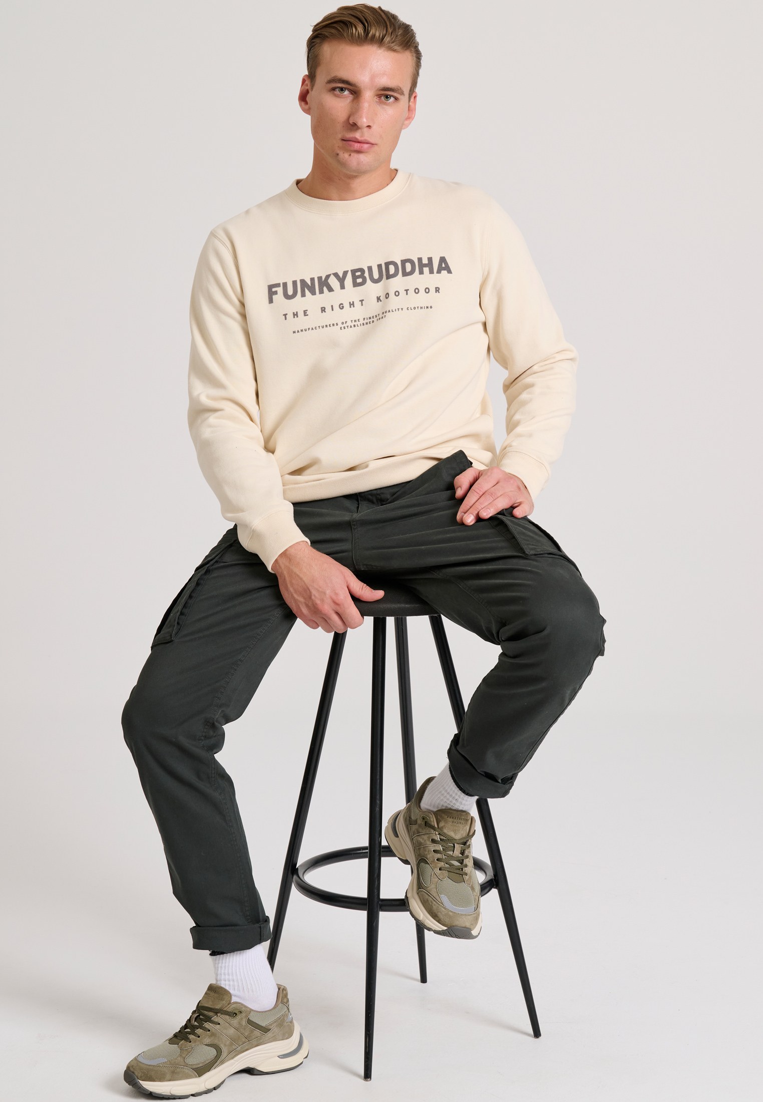 Men's Hoodies & Sweatshirts Funky Buddha White