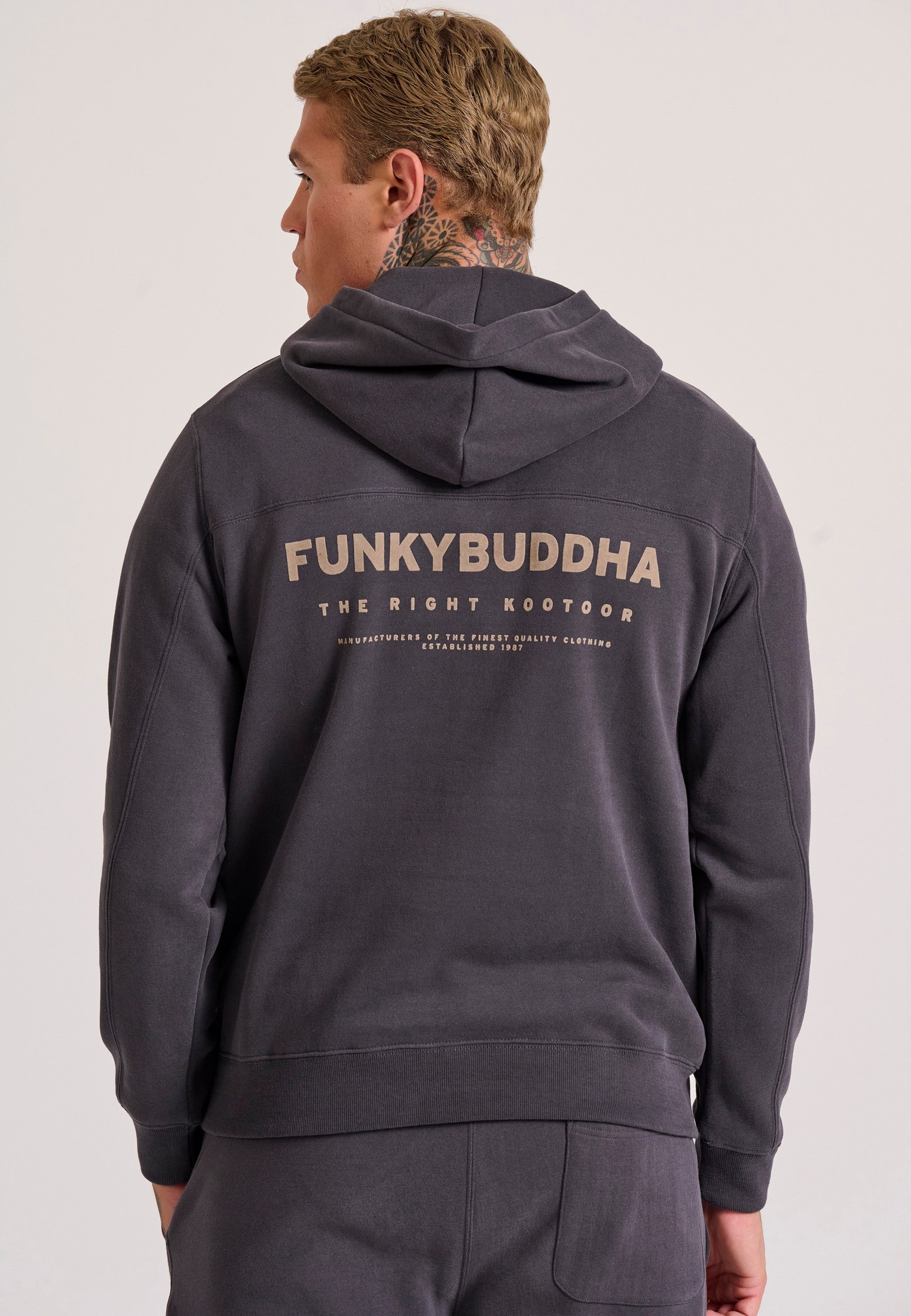 Men's Hoodies & Sweatshirts Funky Buddha Gray