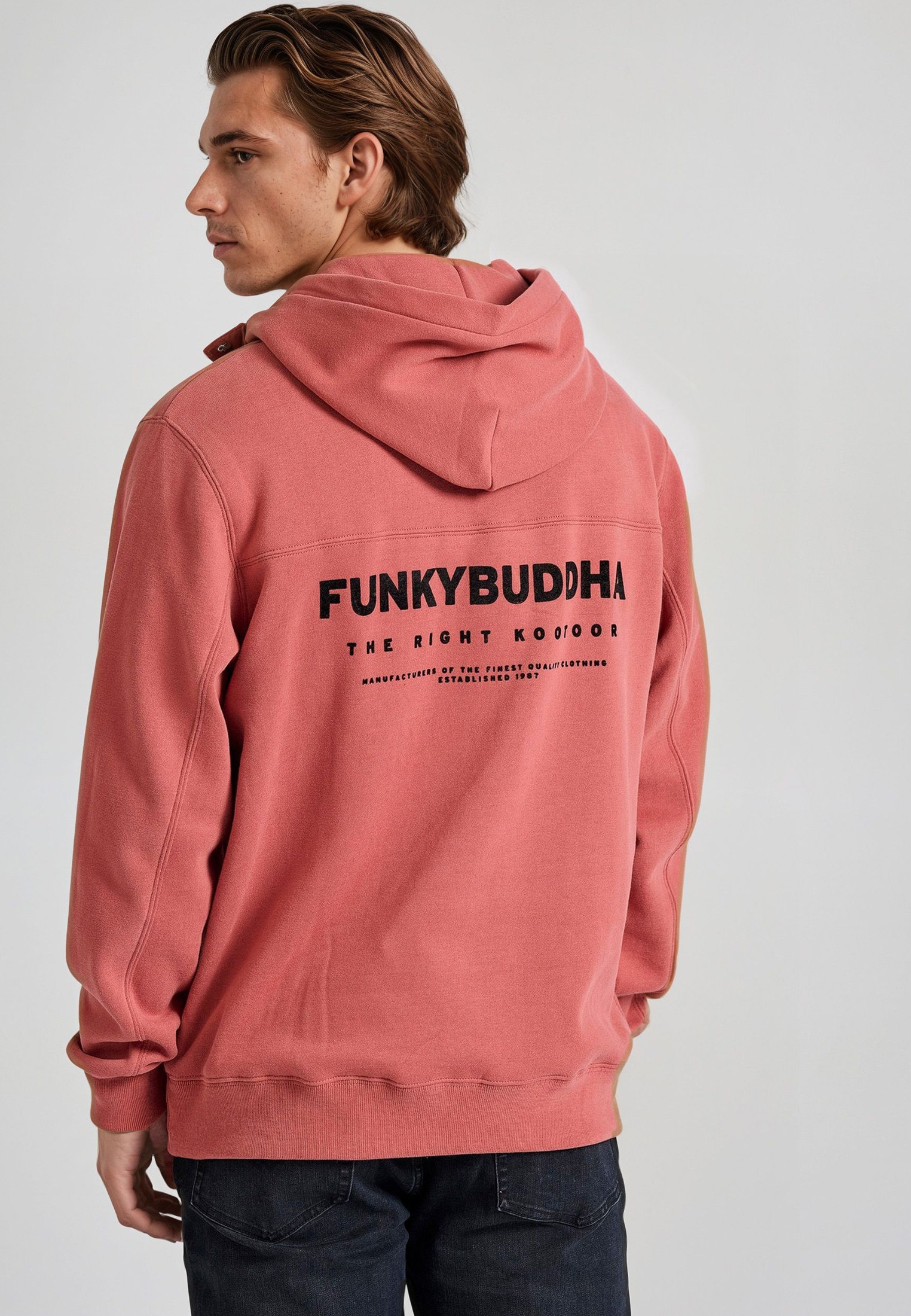 Relaxed fit φούτερ με τύπωμα στην πλάτη