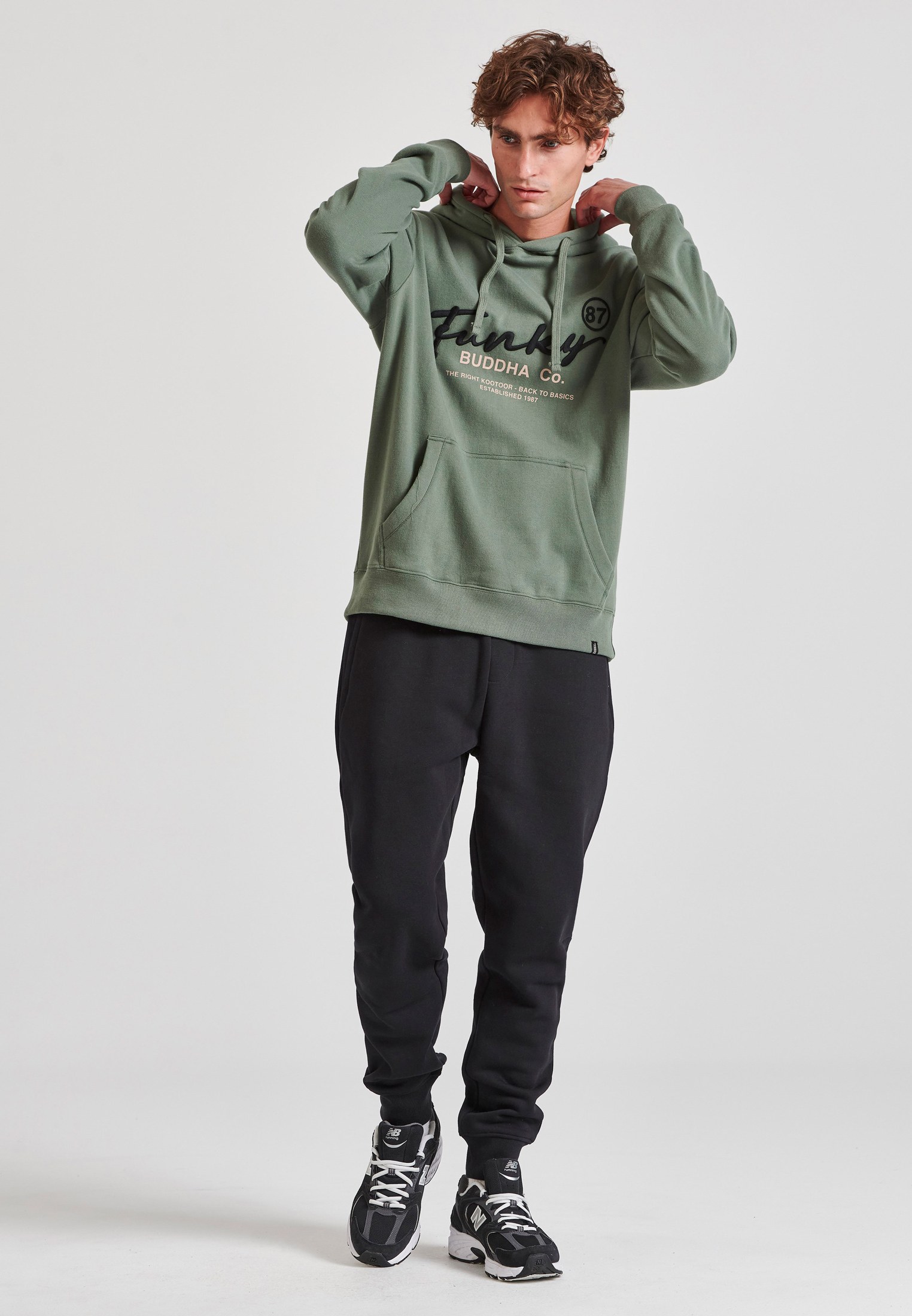 Men's Hoodies & Sweatshirts Funky Buddha Green