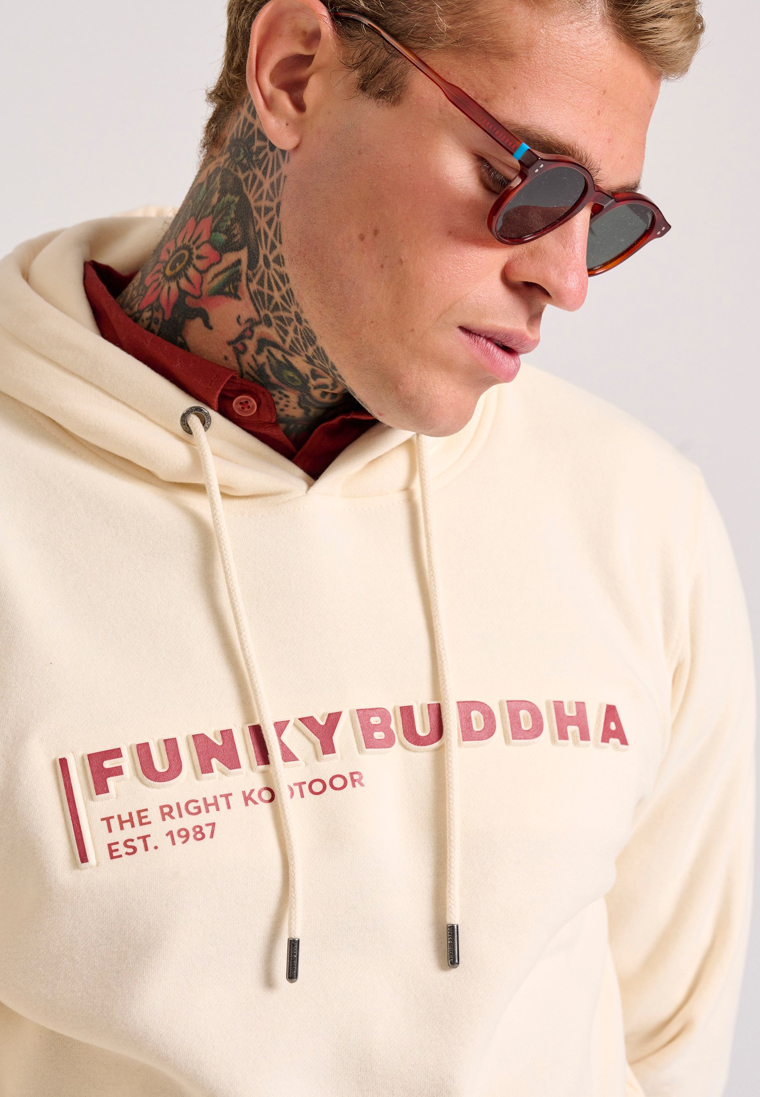 Men's Hoodies & Sweatshirts Funky Buddha White