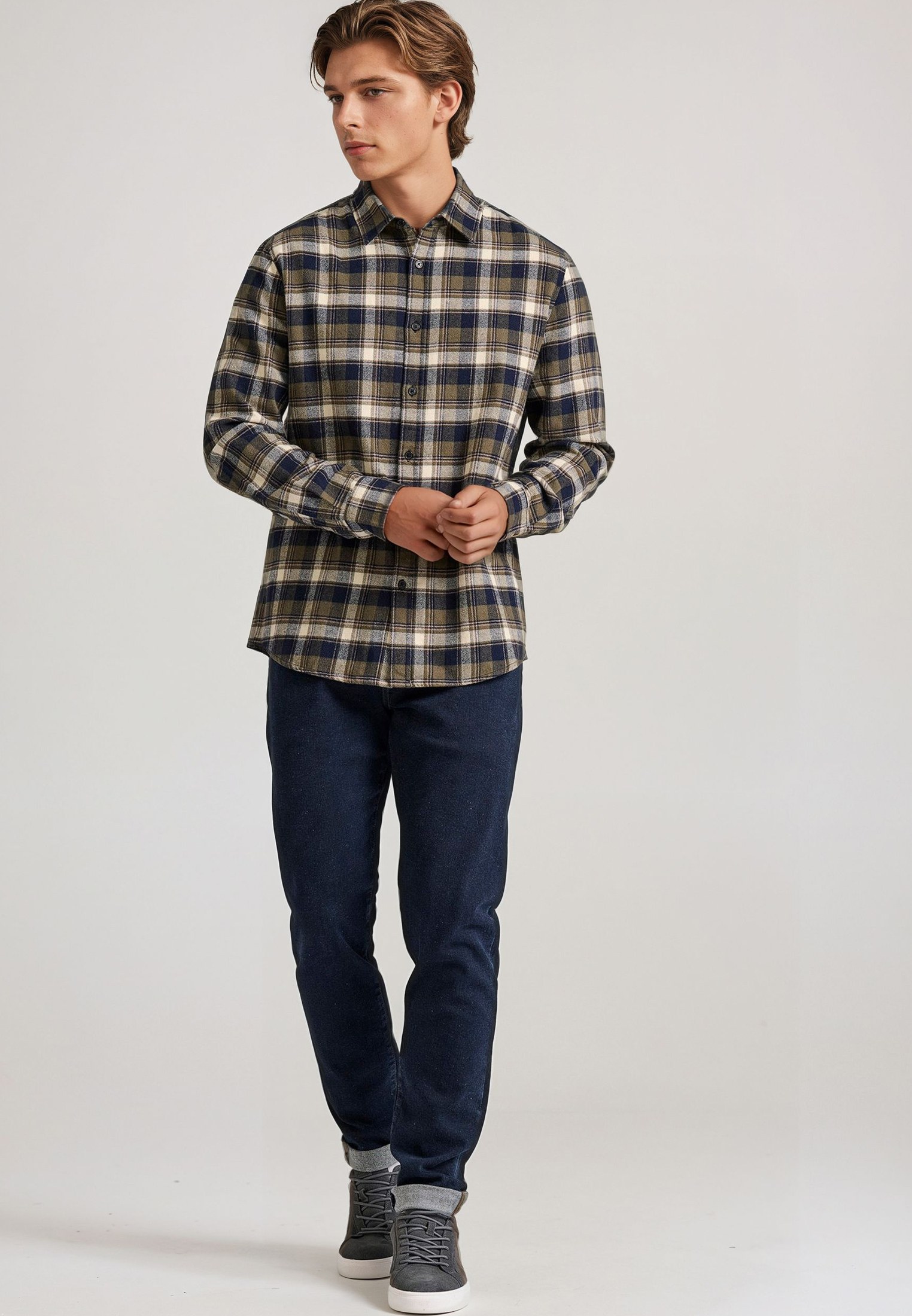 Men's Shirts Funky Buddha Khaki