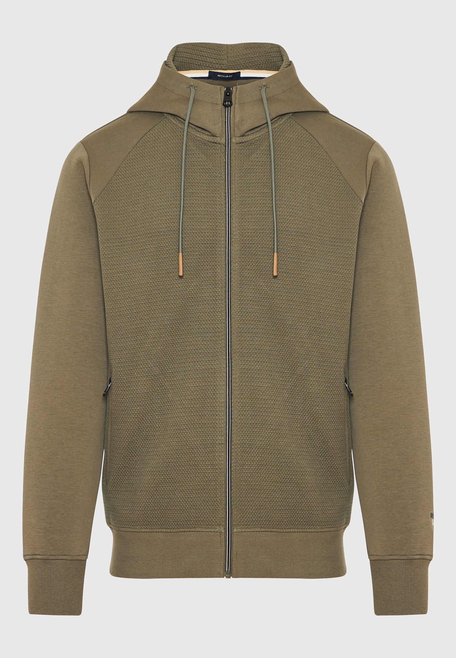 Ανδρική ζακέτα φούτερ με wafle weaving