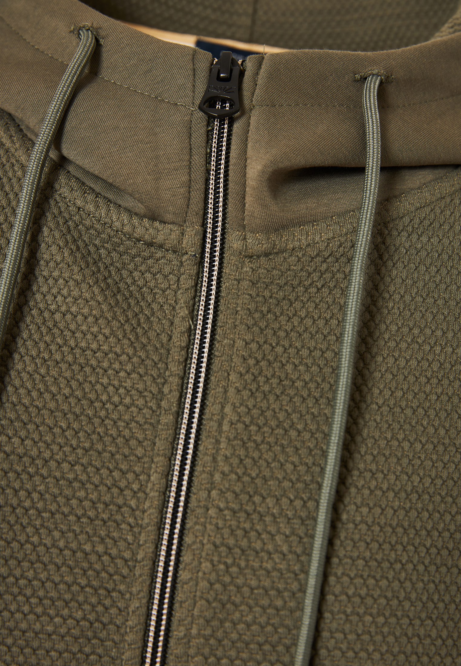 Ανδρική ζακέτα φούτερ με wafle weaving