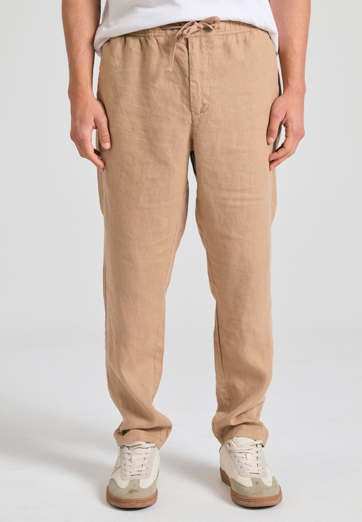 Ανδρικό comfort fit linen blend chino παντελόνι
