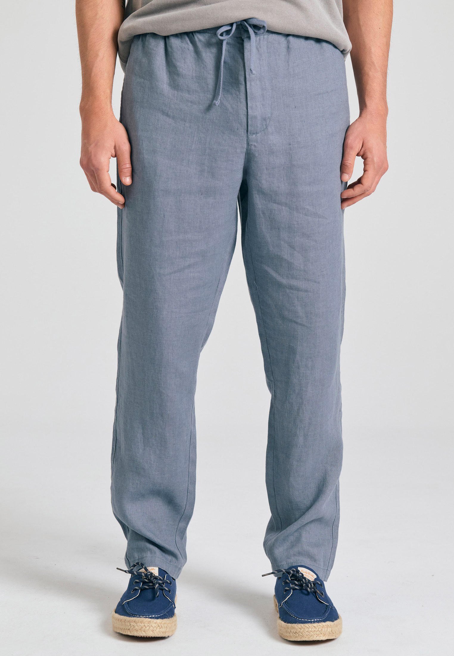 Ανδρικό comfort fit linen blend chino παντελόνι