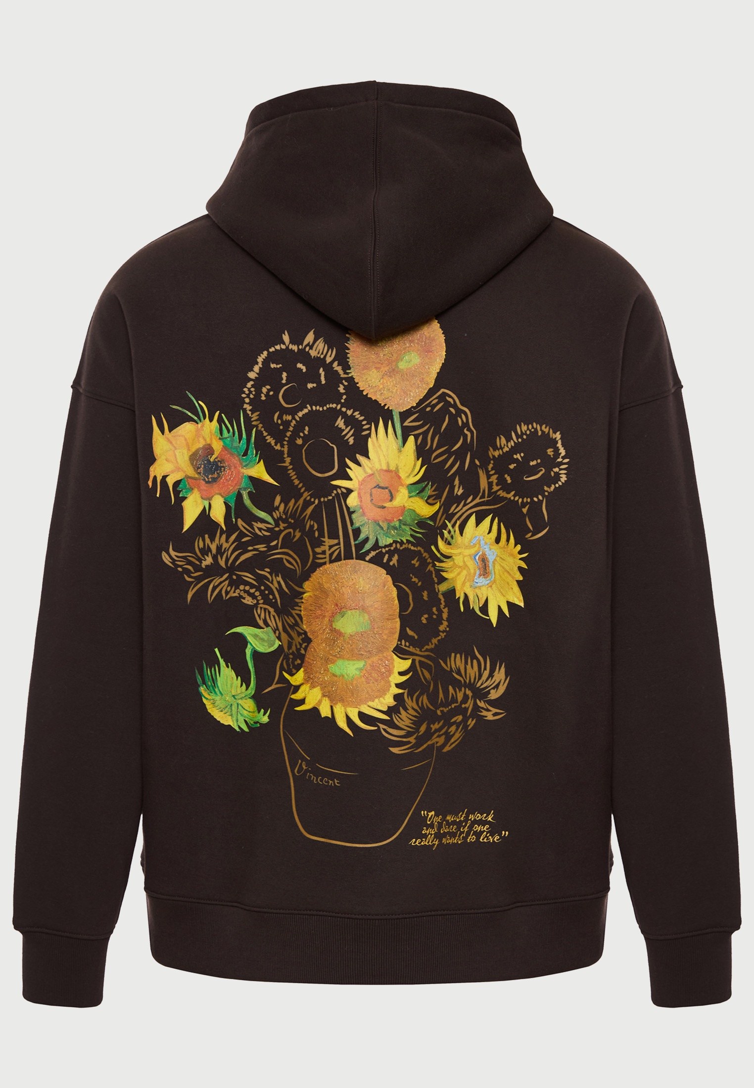 Relaxed fit φούτερ με κουκούλα Sunflowers - FUNKY BUDDHA x apoh London