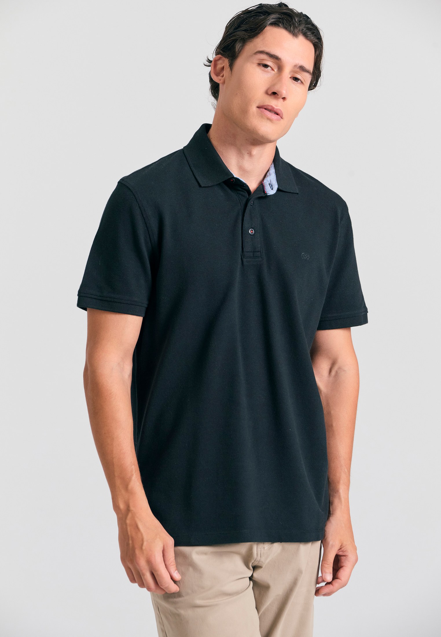 Essential polo μπλούζα με κέντημα Garage 55.