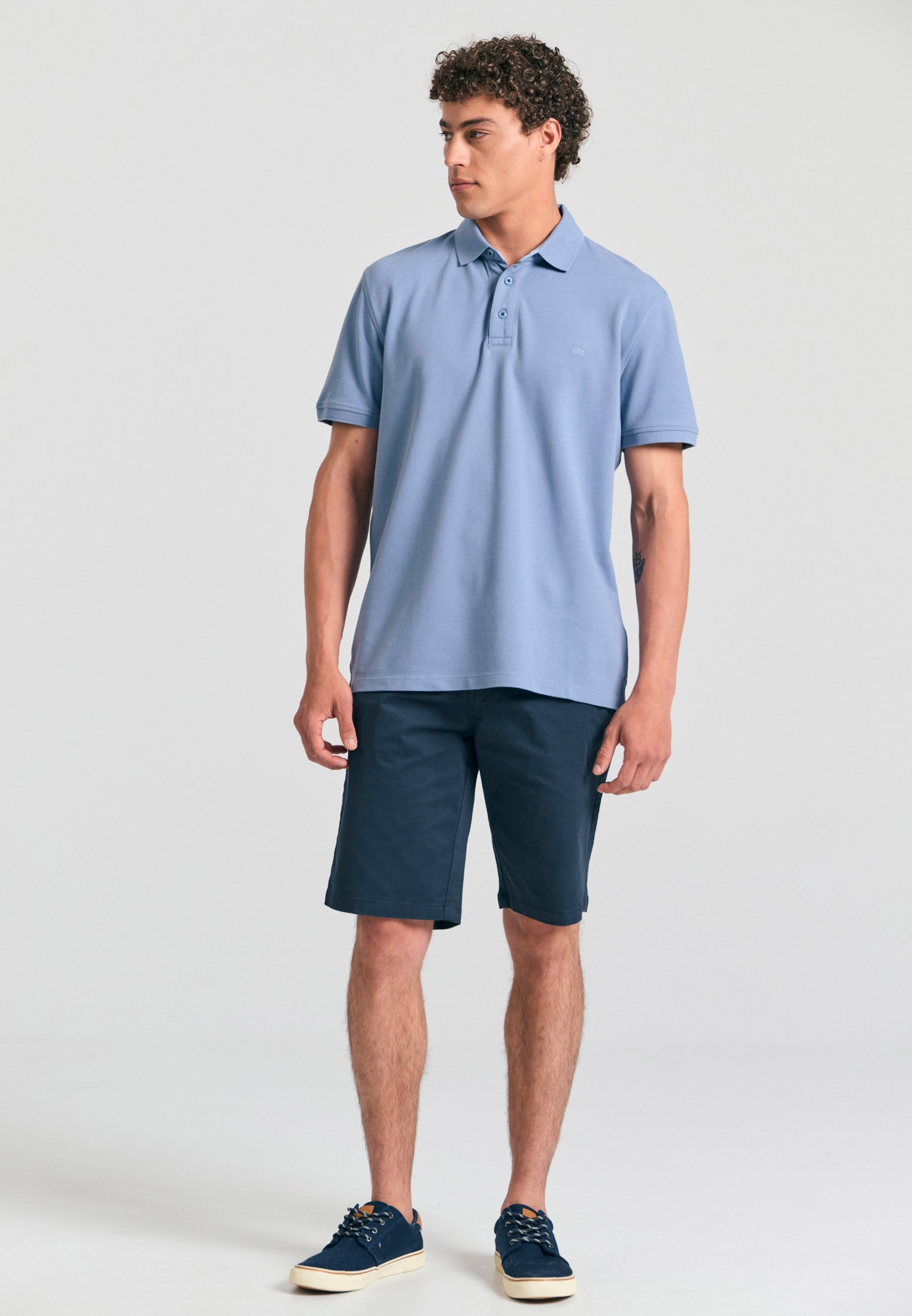 Men's Polo Shirts Funky Buddha Blue