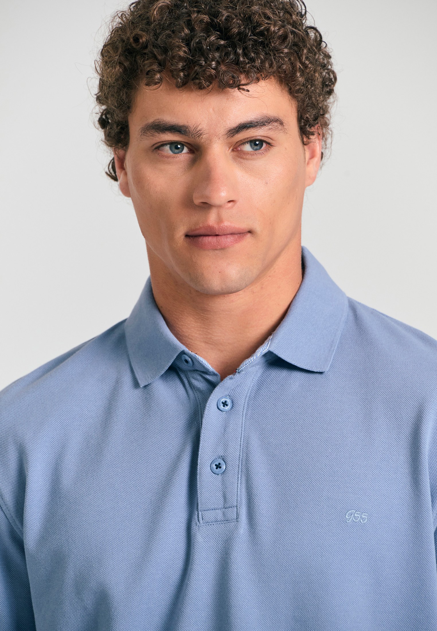 Men's Polo Shirts Funky Buddha Blue