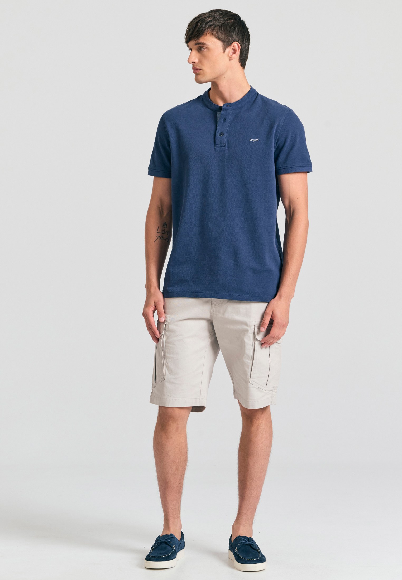 Men's Polo Shirts Funky Buddha Navy