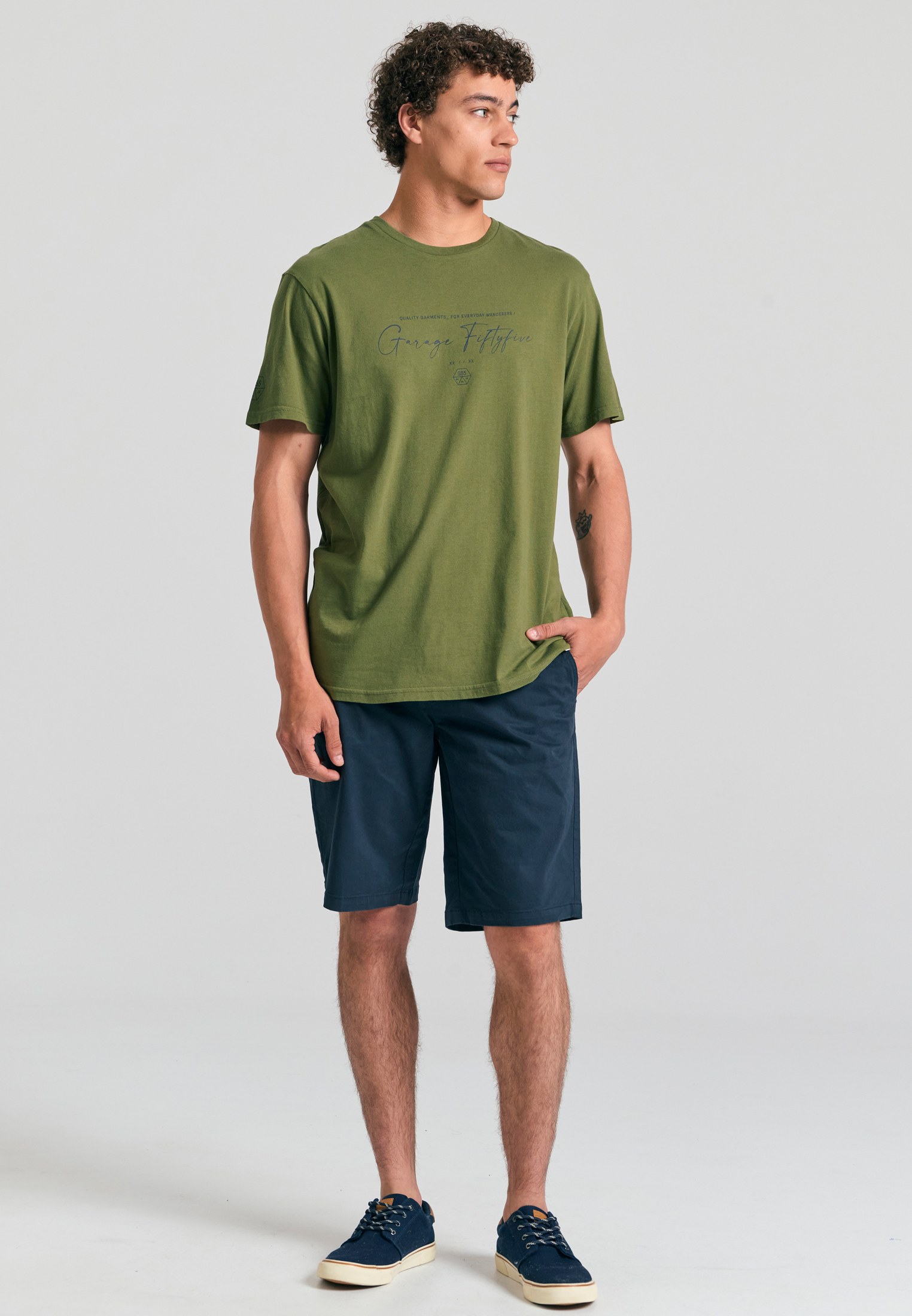 Men's Shirts Funky Buddha Khaki