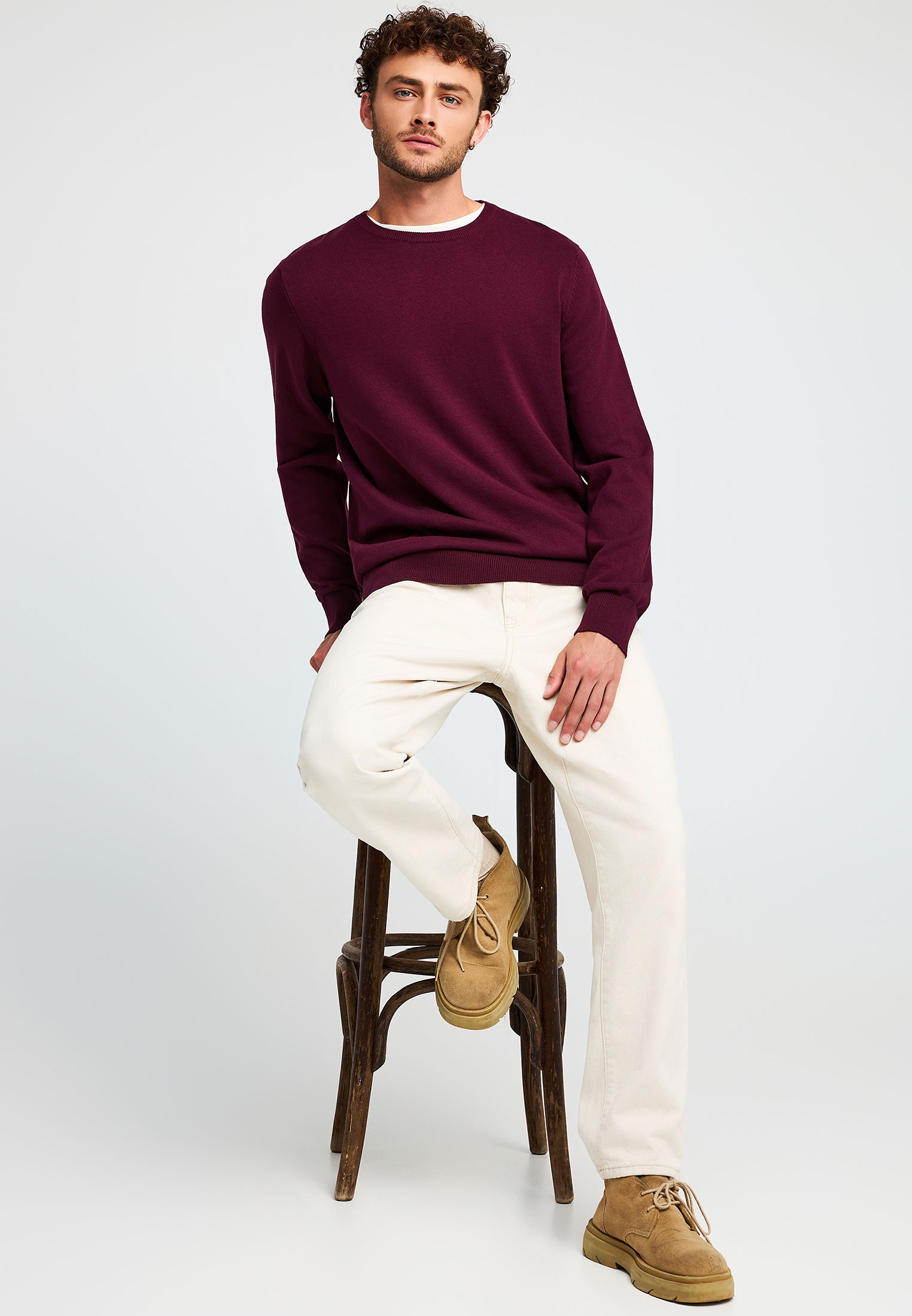 Men's Knitwear Funky Buddha Bordeaux